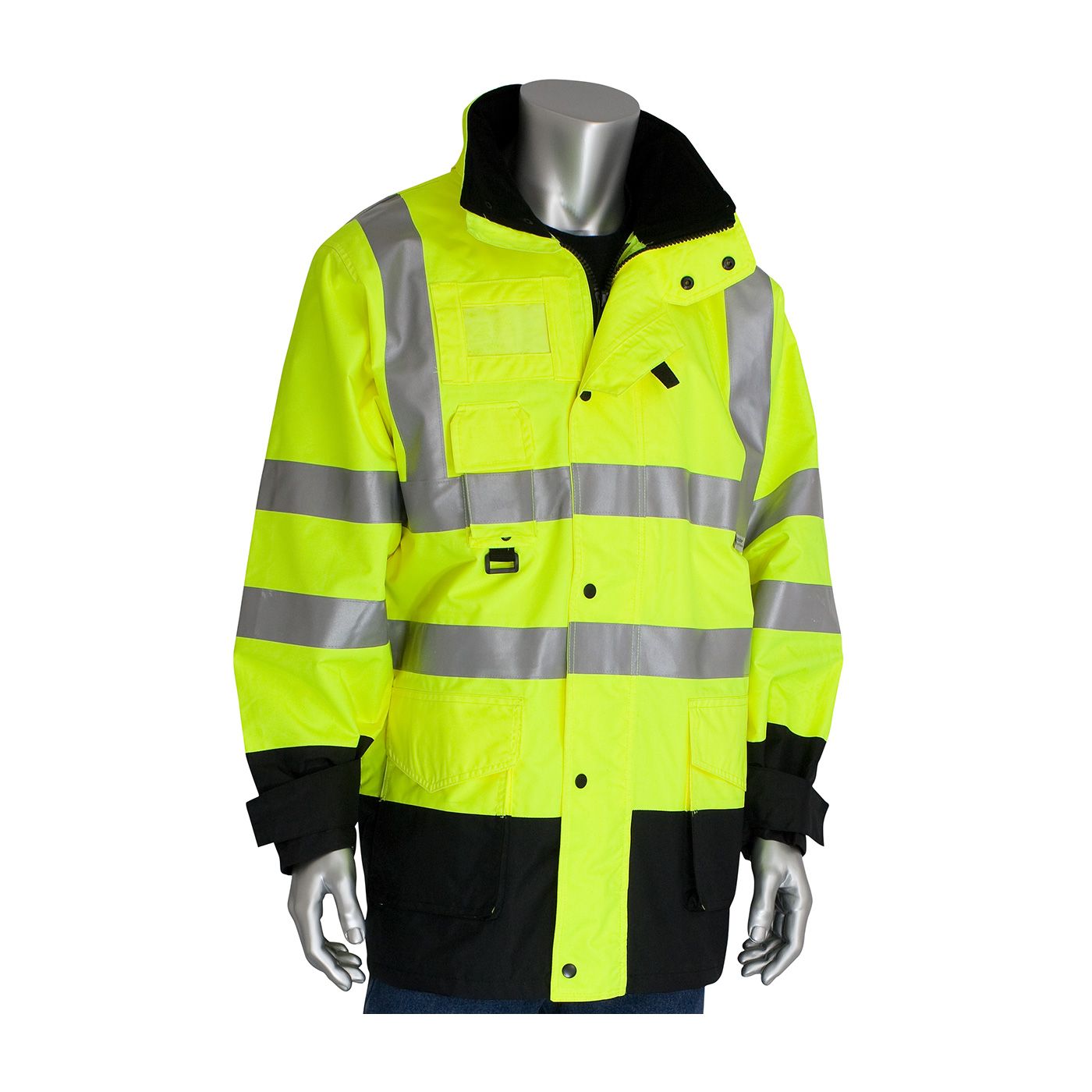 PIP ANSI TYPE R CLASS 3 ALL CONDITIONS 7 IN 1 COAT CLASS 2 INNER JACKET AND VEST COMBINATION Yellow 1 EA