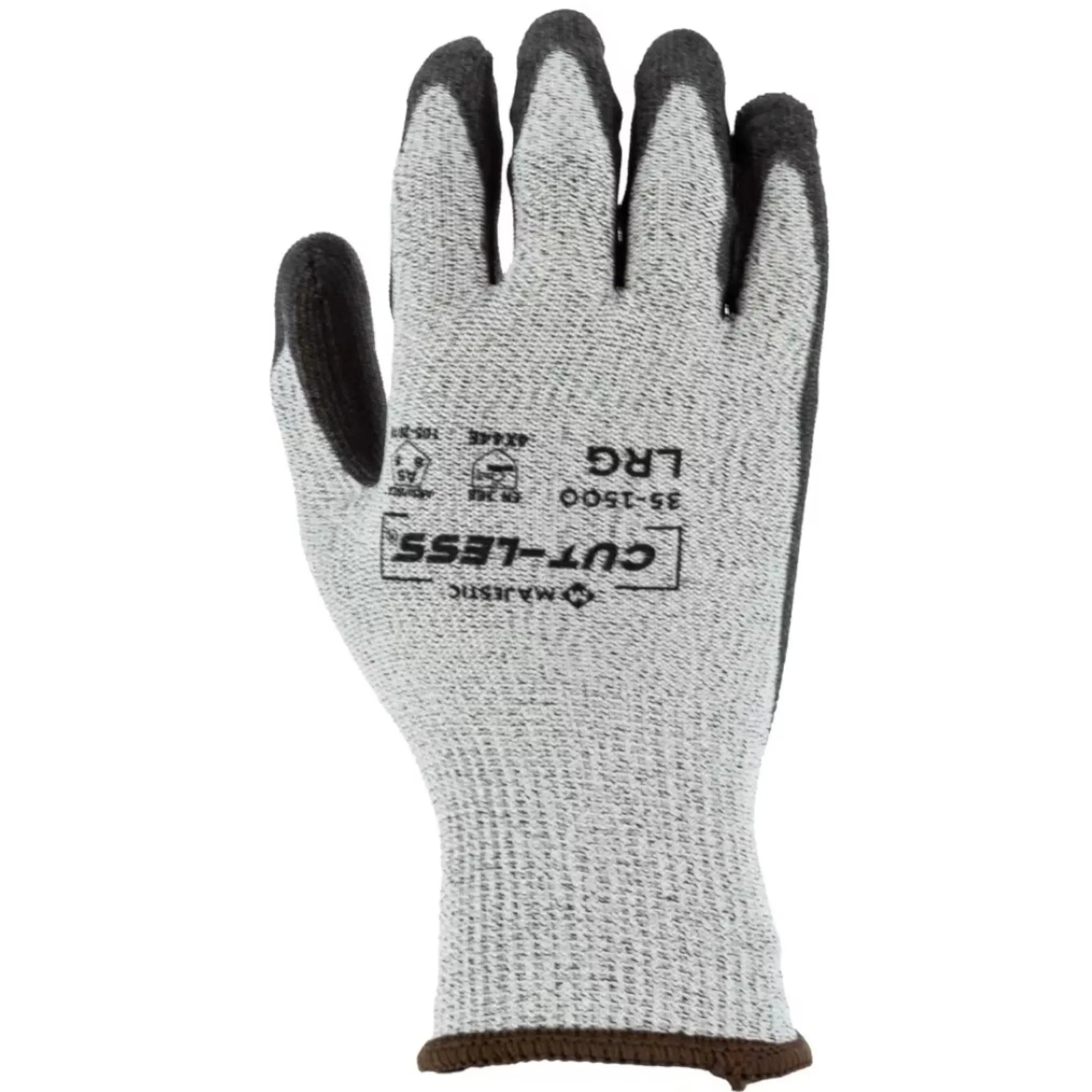 MAJESTIC GLOVE 35-1500 Cut-Less Korplex Glove with Polyurethane Palm-Back-Image