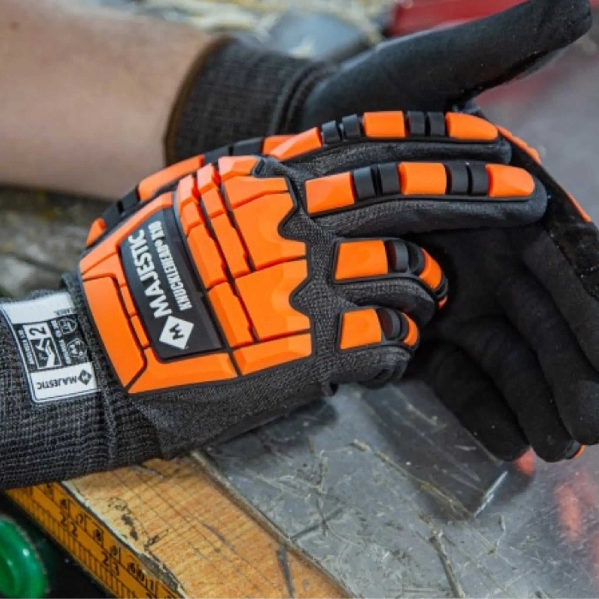 MAJESTIC GLOVE 35-5465 X-10 Korplex Glove with Foam Nitrile Palm-Model-3