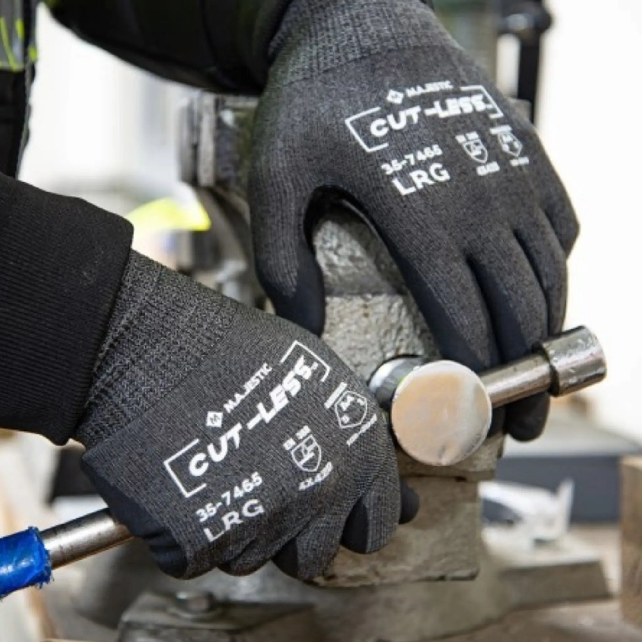 MAJESTIC GLOVE 35-7465 Cut-Less Korplex Glove with Foam Nitrile Palm-Model2