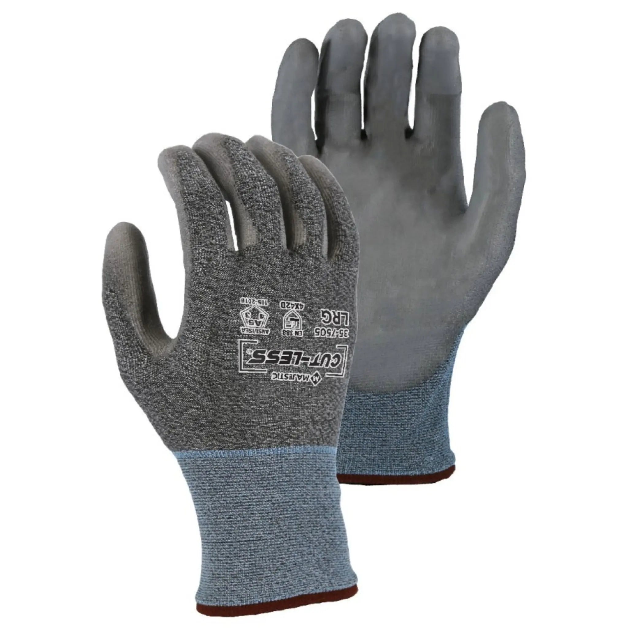 MAJESTIC GLOVE 35-7505 Cut-Less Korplex Glove with Polyurethane Palm-Main-Image