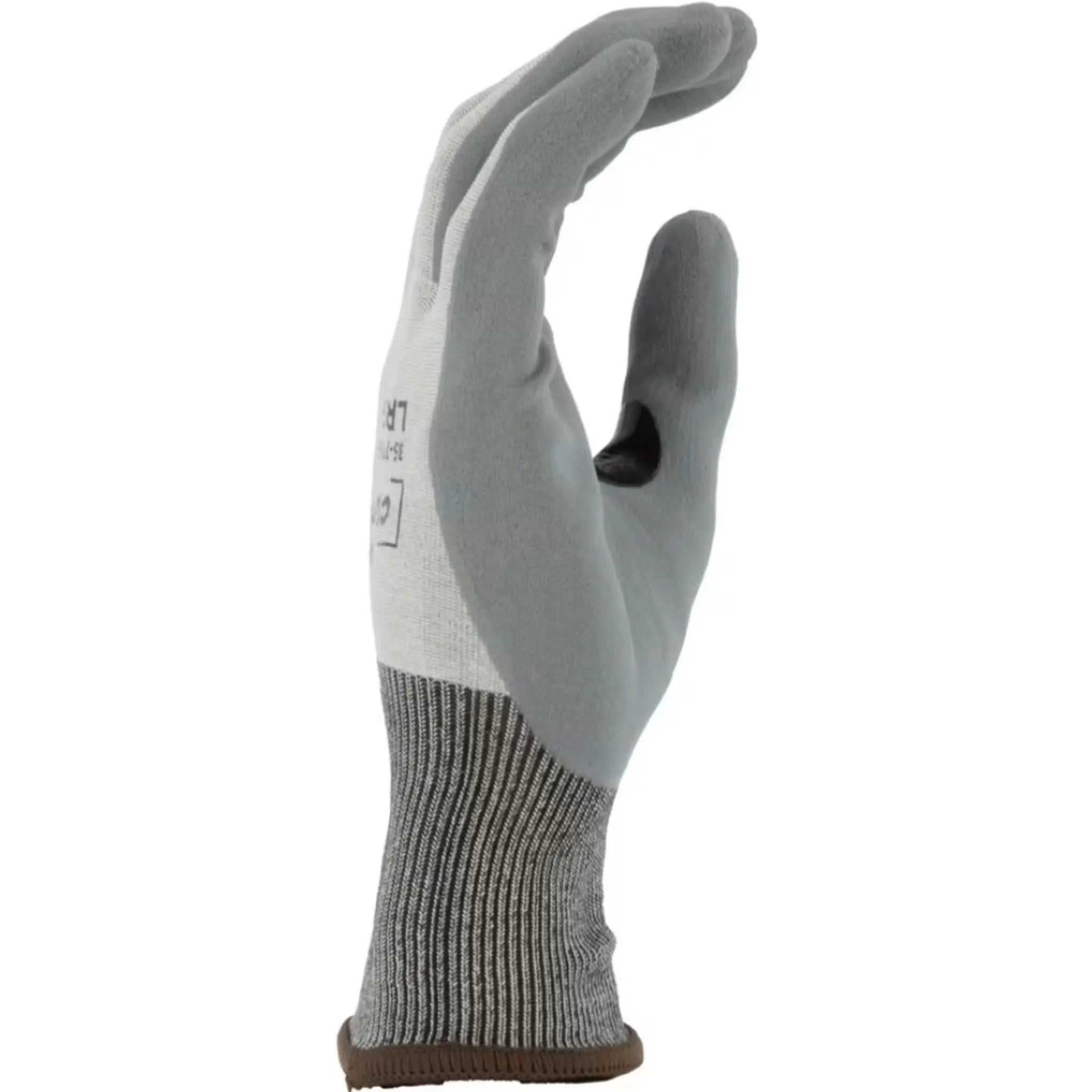MAJESTIC GLOVE 35-7765 Cut-Less Korplex Glove with Foam Nitrile Palm, 18g, ANSI A7, Gray, 1 Dozen-Side-Image-2