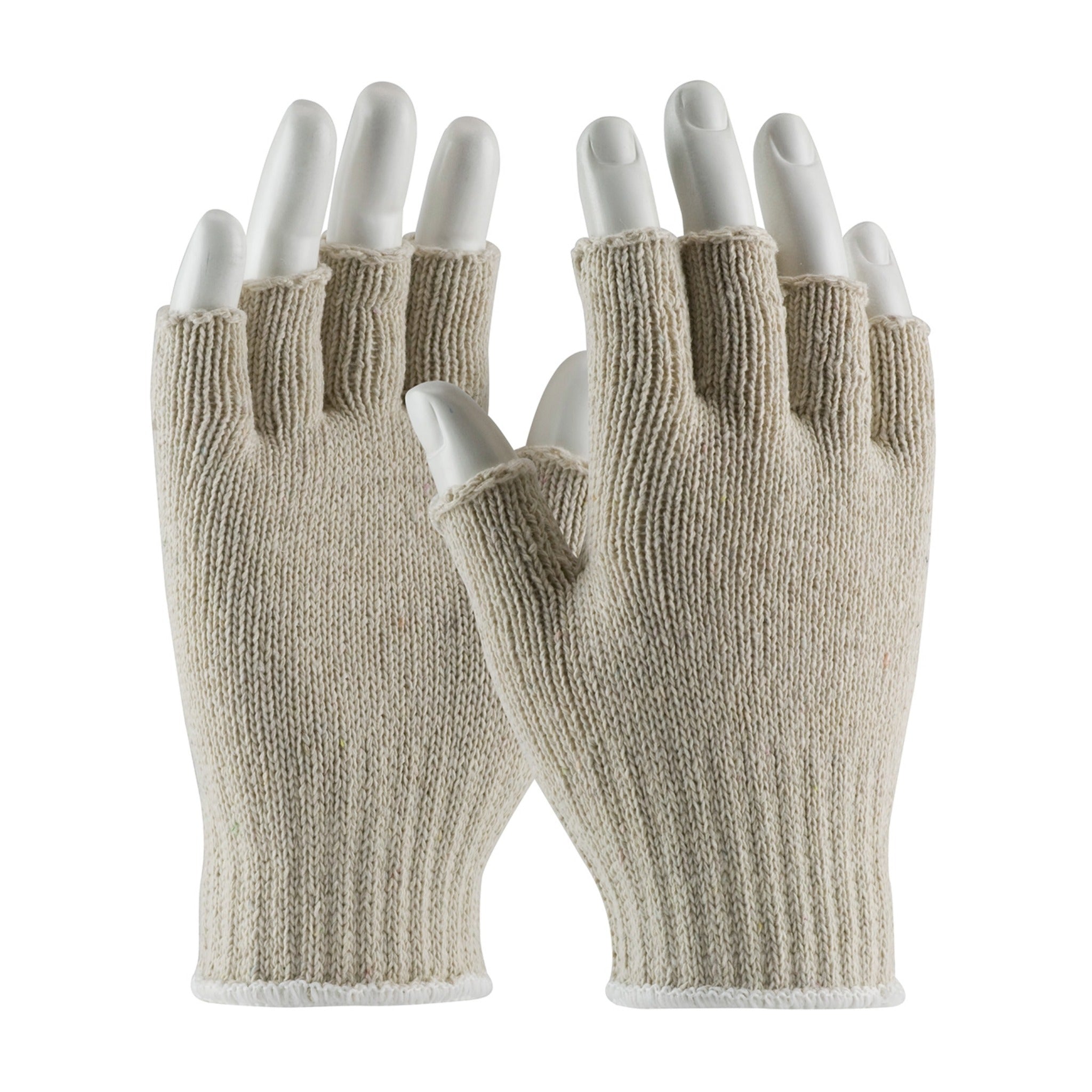 PIP 35-C119 Medium Weight Seamless Knit Cotton/Polyester Half-Finger Glove_Main_Image