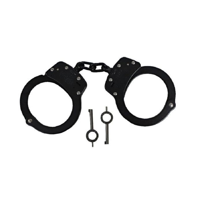 Smith & Wesson 350101 Model 100 Handcuffs, Chain Style, Blued Finish, 1 Each