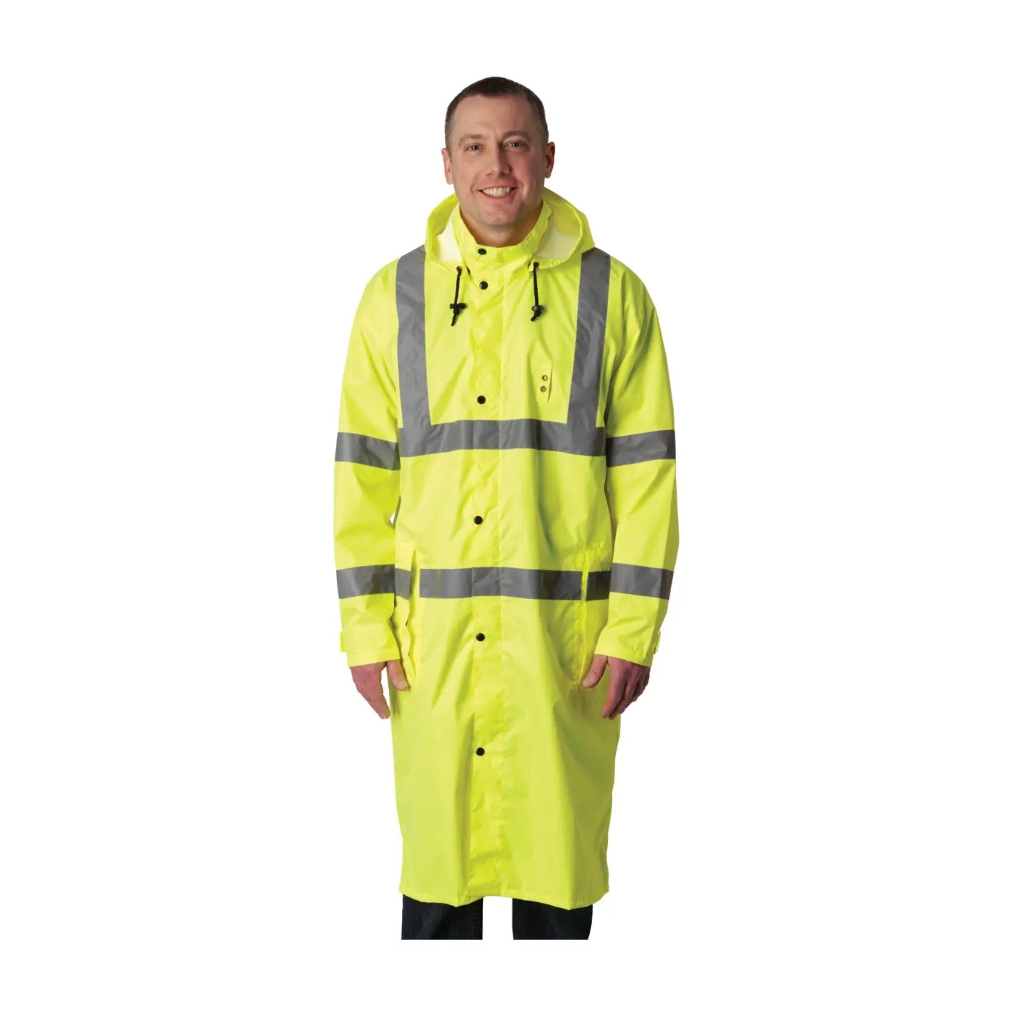 PIP Viz 353-1048 ANSI Type R Class 3 Value All Purpose 48-Inch Raincoat_Model