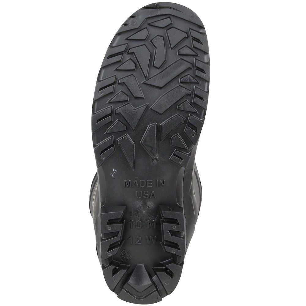 PIP Boss Footwear 382-810 16 Inch PVC Steel Toe Boot, Black, 1 Pair