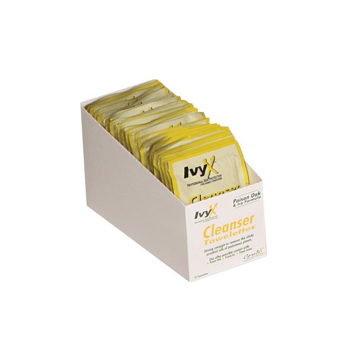 Ivy X Poison Oak Cleansing Towelettes - 25/Box, Case of 8 Boxes
