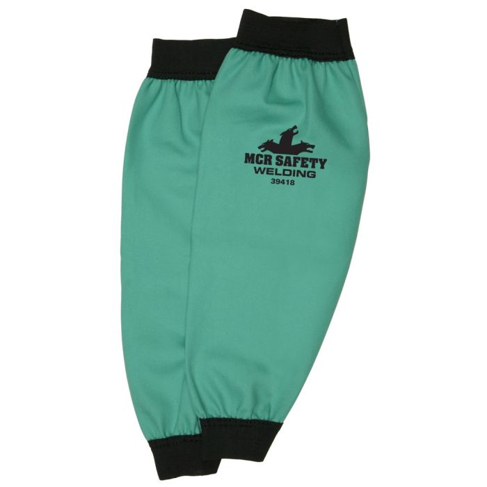 MCR Safety 39418 Limited Flammability Treated Cotton, 18 Inch Welding Sleeves, Green, One Size, 1 Each