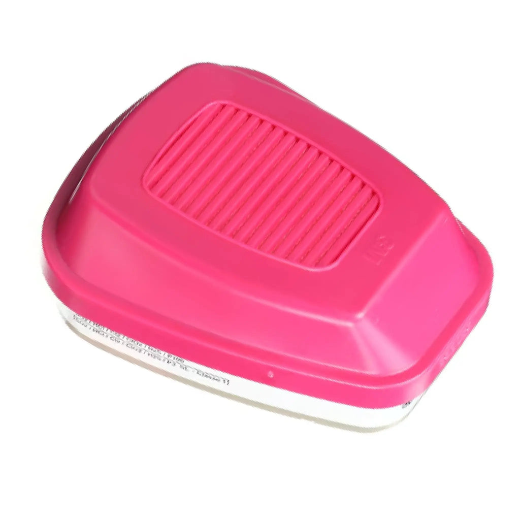 3M 60922 P100 Acid Gas Cartridge/Filter, Magenta/White, Case of 60