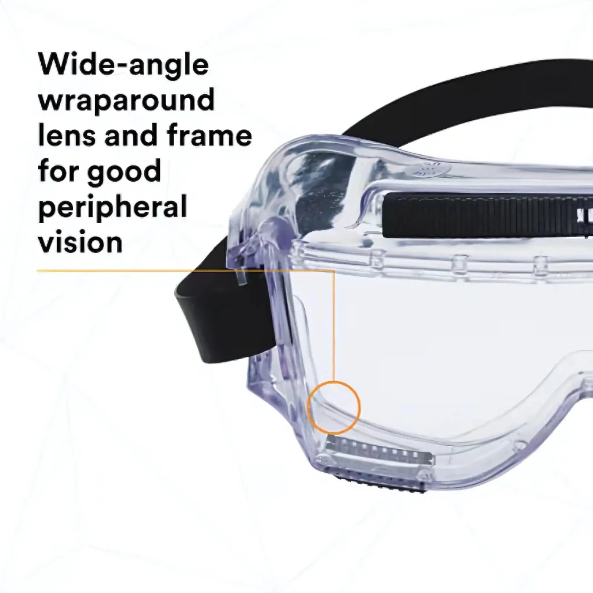 3M Centurion Splash Safety Goggles 454, 40304-00000-10, Clear Lens, 10 ea/Case, Details_03