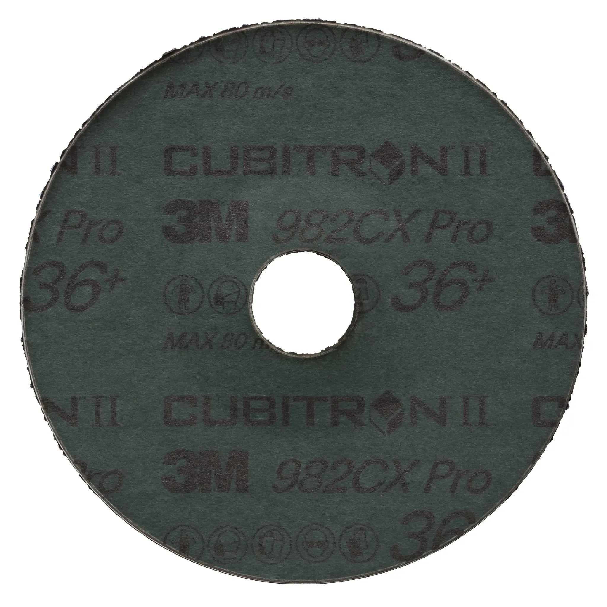 3M Cubitron II Fibre Disc 982CX Pro, 36+, 4-1/2 in x 7/8 in, Die 450E, 1 Each 
