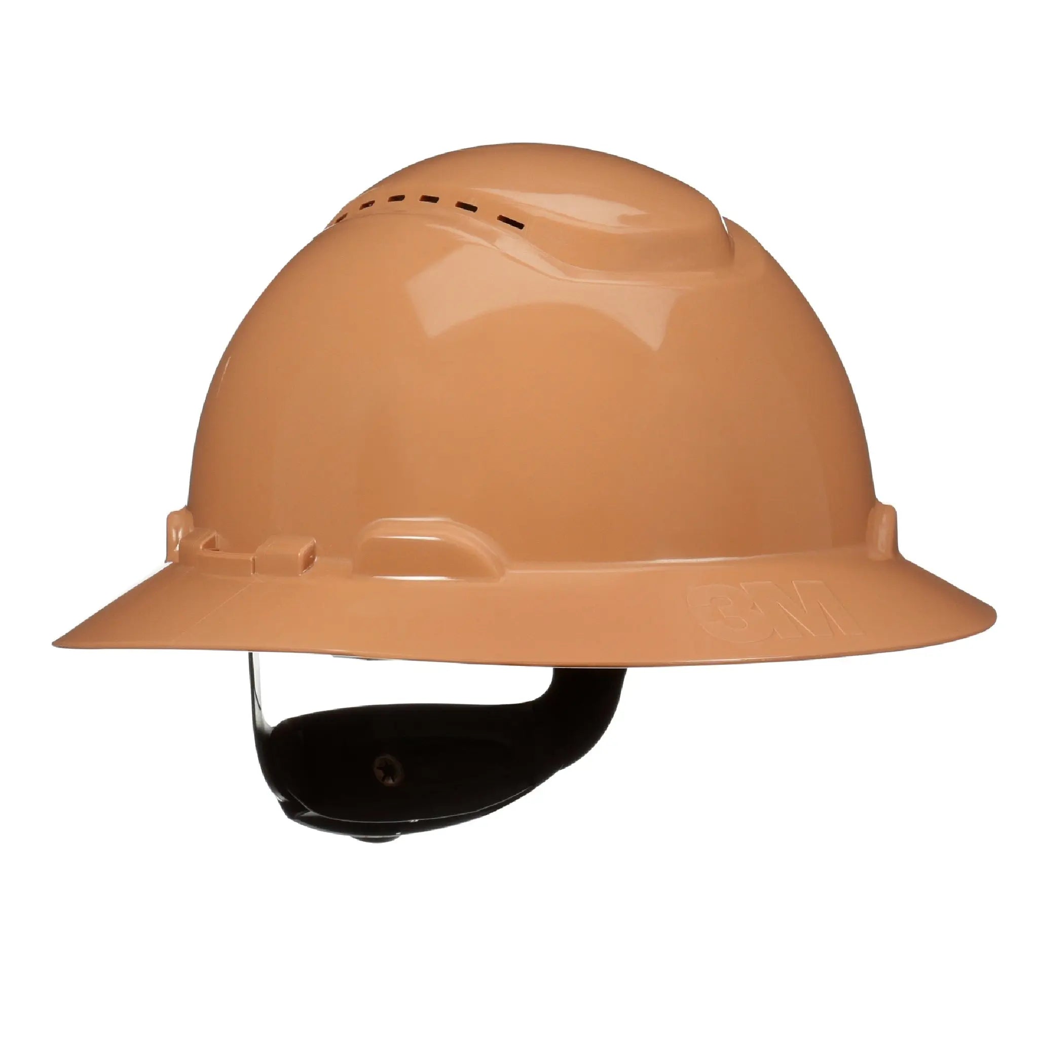 3M SecureFit Full Brim Hard Hat H-811SFV-UV, Tan, Vented, 4-Point Pressure Diffusion Ratchet Suspension with UVicator, 20ea/Case 