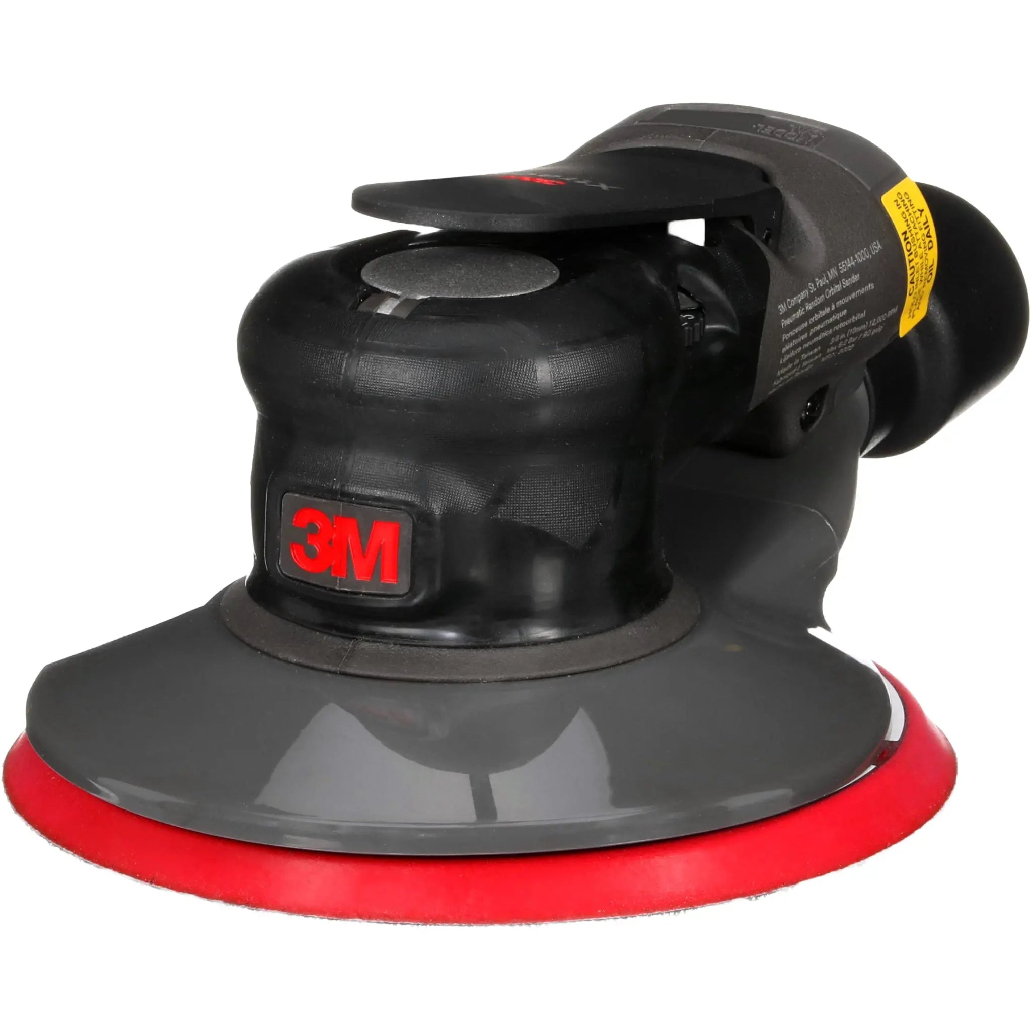 3M Xtract Pneumatic Random Orbital Sander, 88956, 6 in, Central Vacuum, 3/8 in Orbit left side view