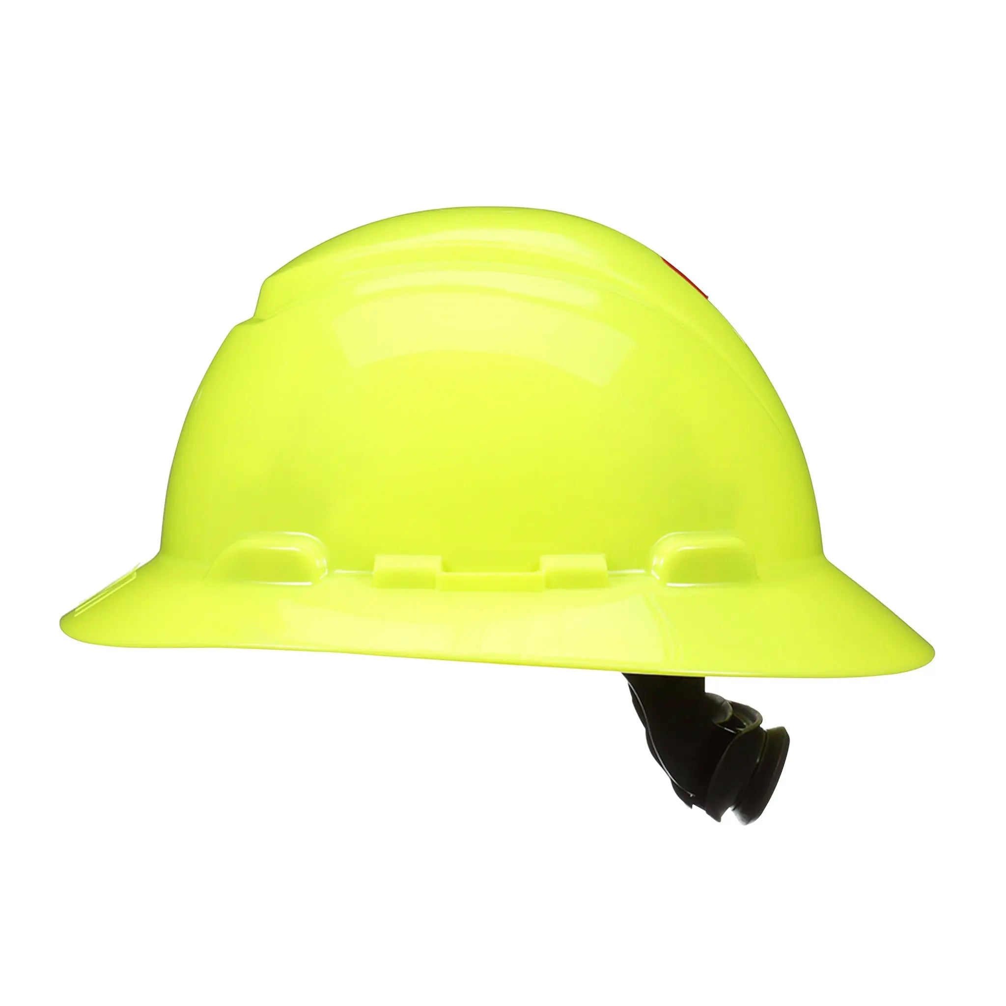 3M SecureFit Full Brim Hard Hat H-809SFR-UV, HiVis Yellow, 4-Point Pressure Diffusion Ratchet Suspension with UVicator, 20ea/CS 