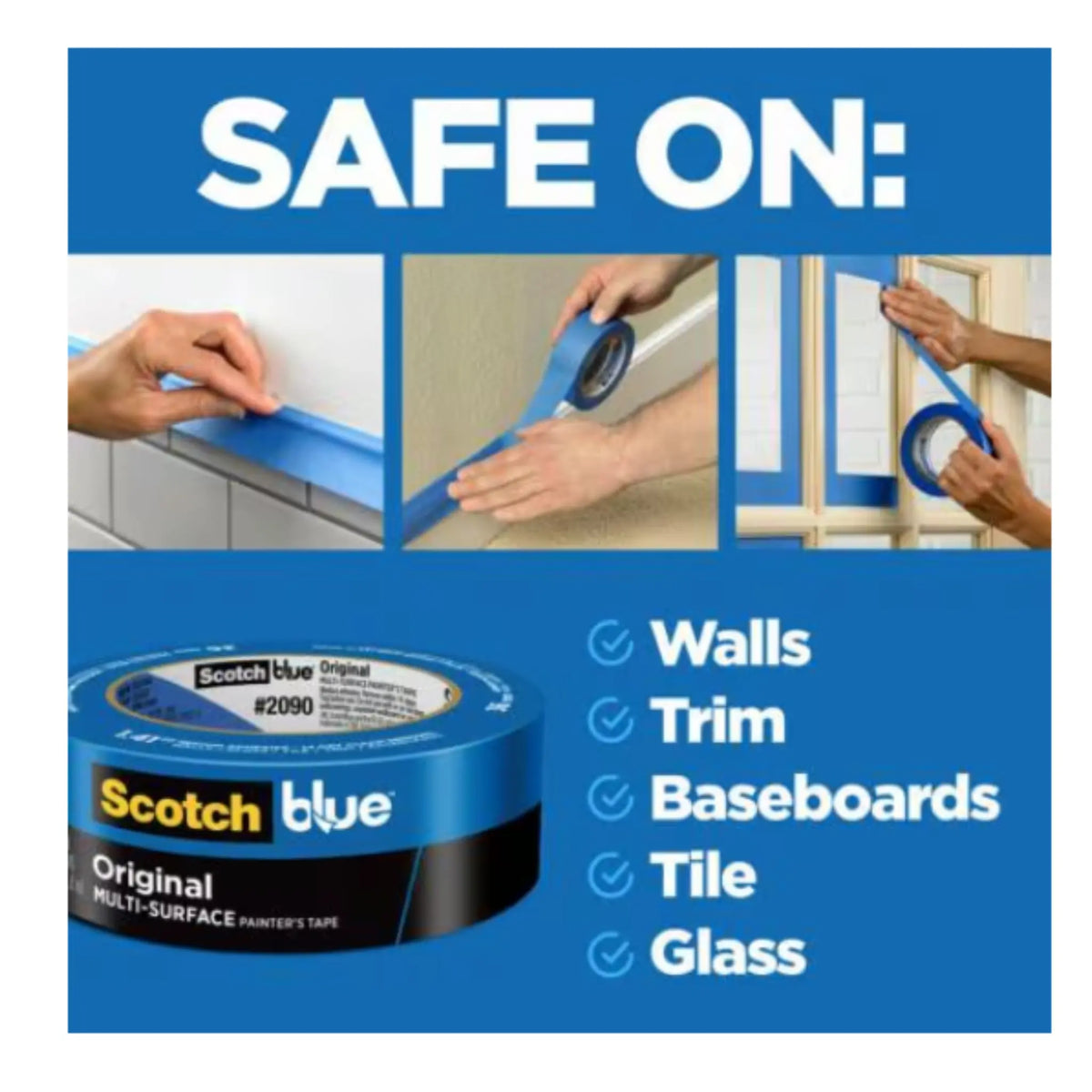 3M ScotchBlue 2090-36EP4 Original Painters Tape, Specs