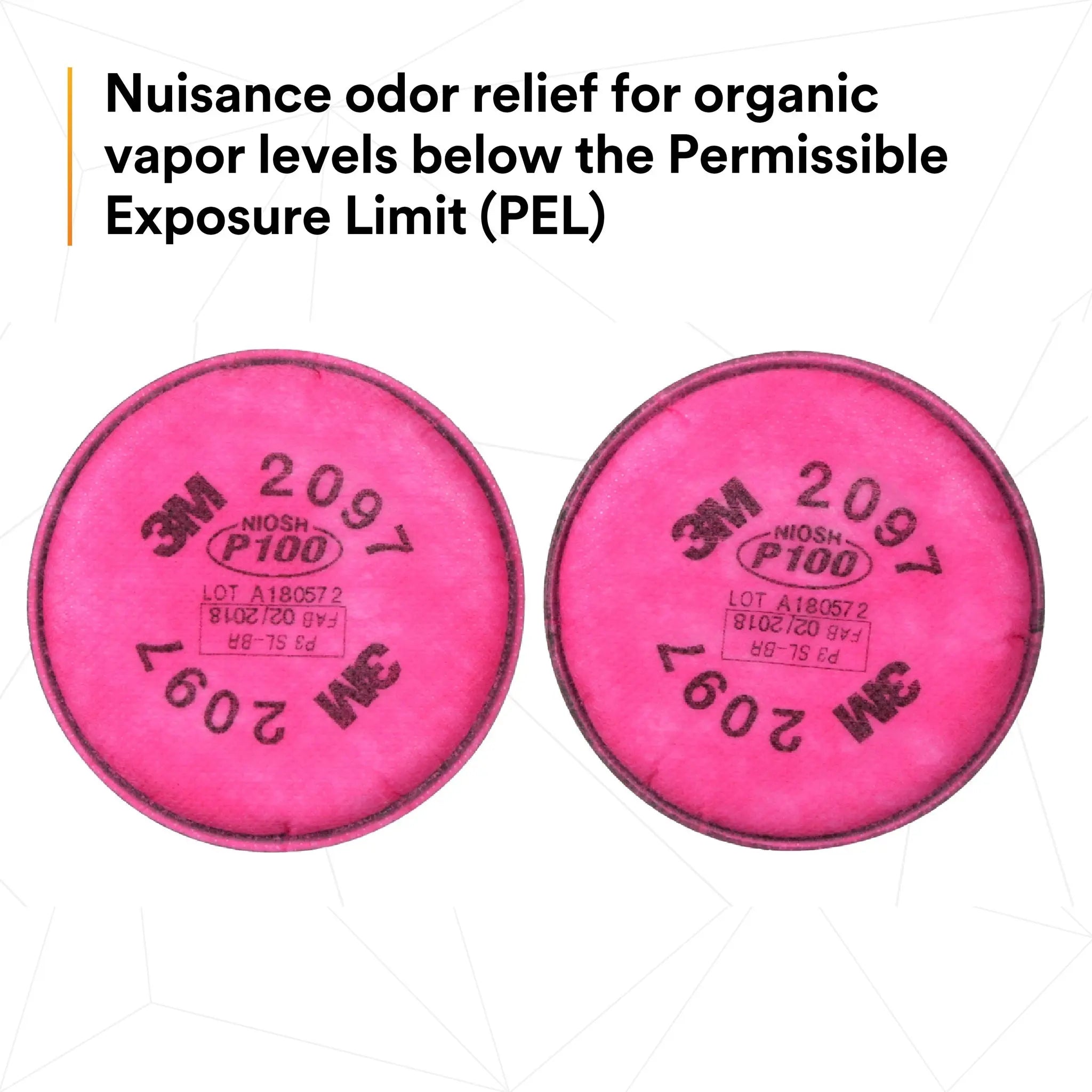 3M 2097 P100 Filter with Nuisance Level Organic Vapor Relief