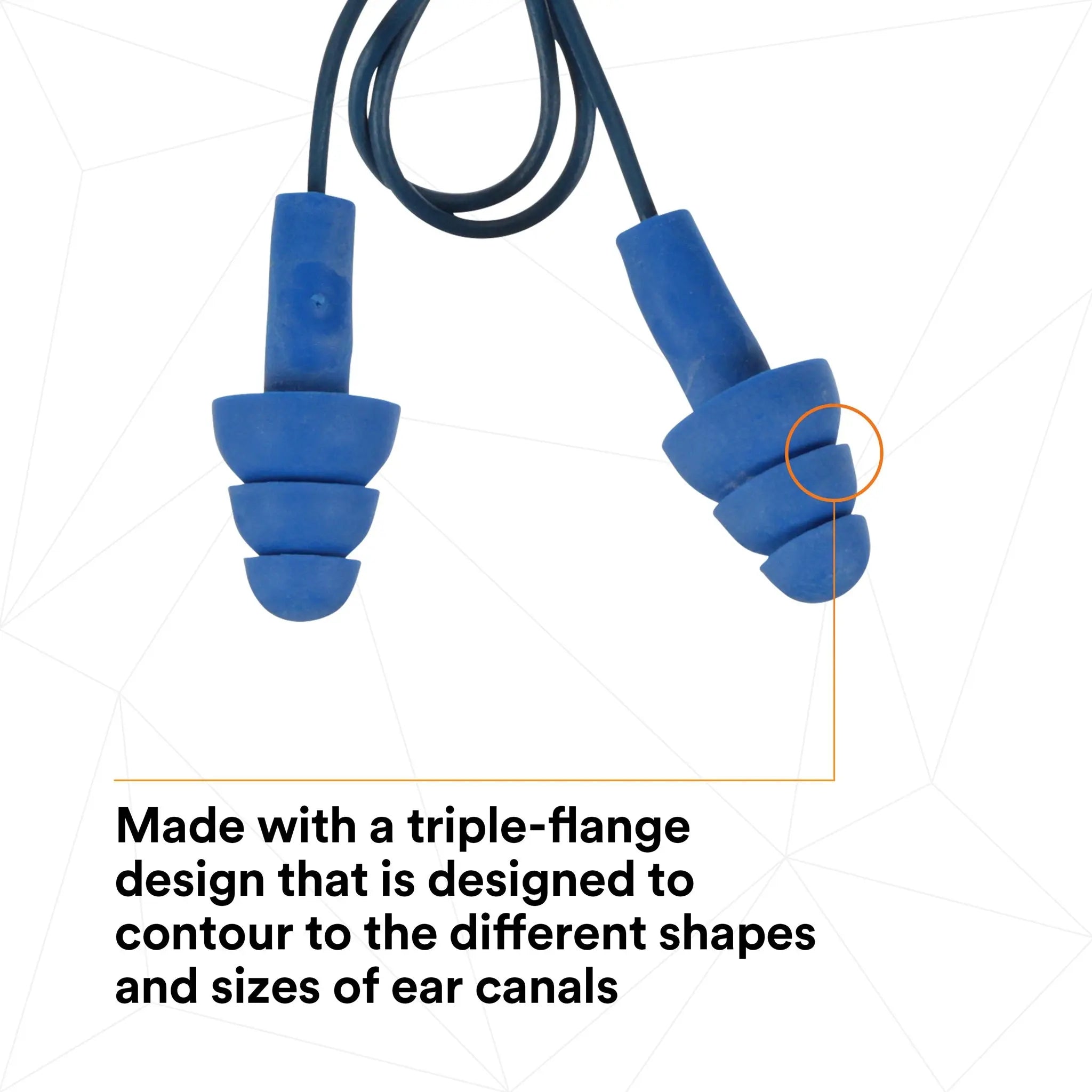 3M E-A-R UltraFit 340-4017 Earplugs, Metal Detectable, Corded, Econopack, Case of 2000 Pairs