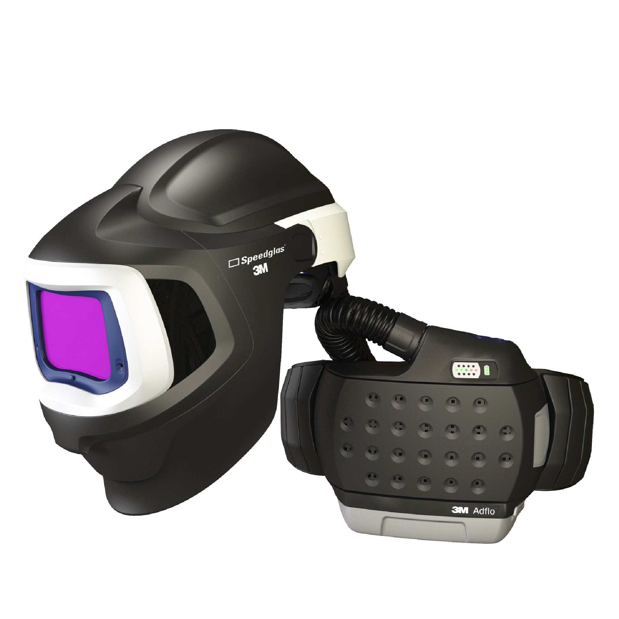 3M Adflo 37-1101-30iSW Powered Air HE System with 3M Speedglas Welding Helmet 9100 MP 