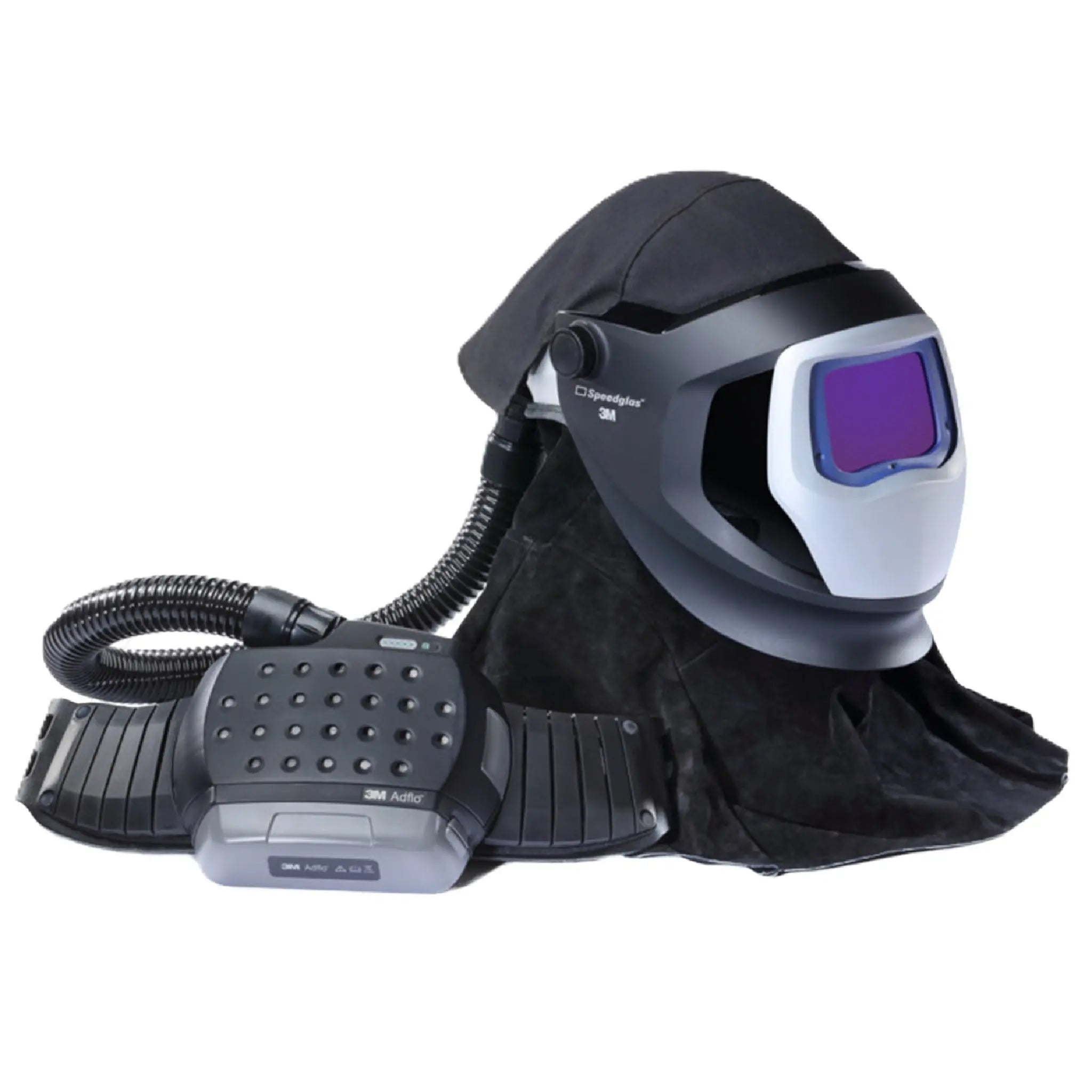 3M Adflo 38-1101-00SW PAPR and Versaflo M-Series Helmet Kit with Speedglas Welding Shield Li Ion Battery No ADF, Black, 1 Each 