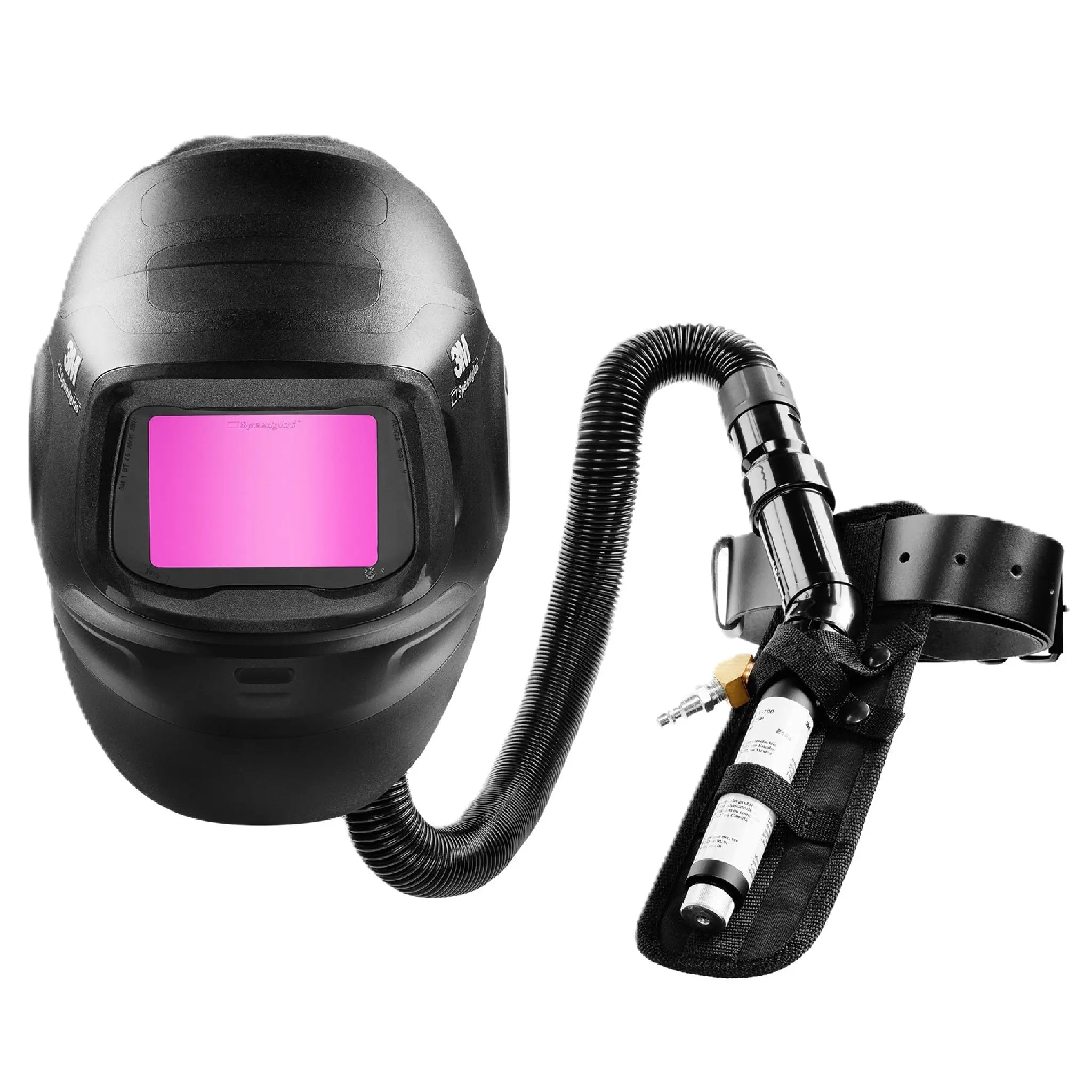 3M Speedglas 46-5702-30iVC Heavy-Duty Welding Helmet G5-01 w/3M V-100 Vortex Cooling Valve Assembly, ADF G5-01VC, Black, 1 Each 