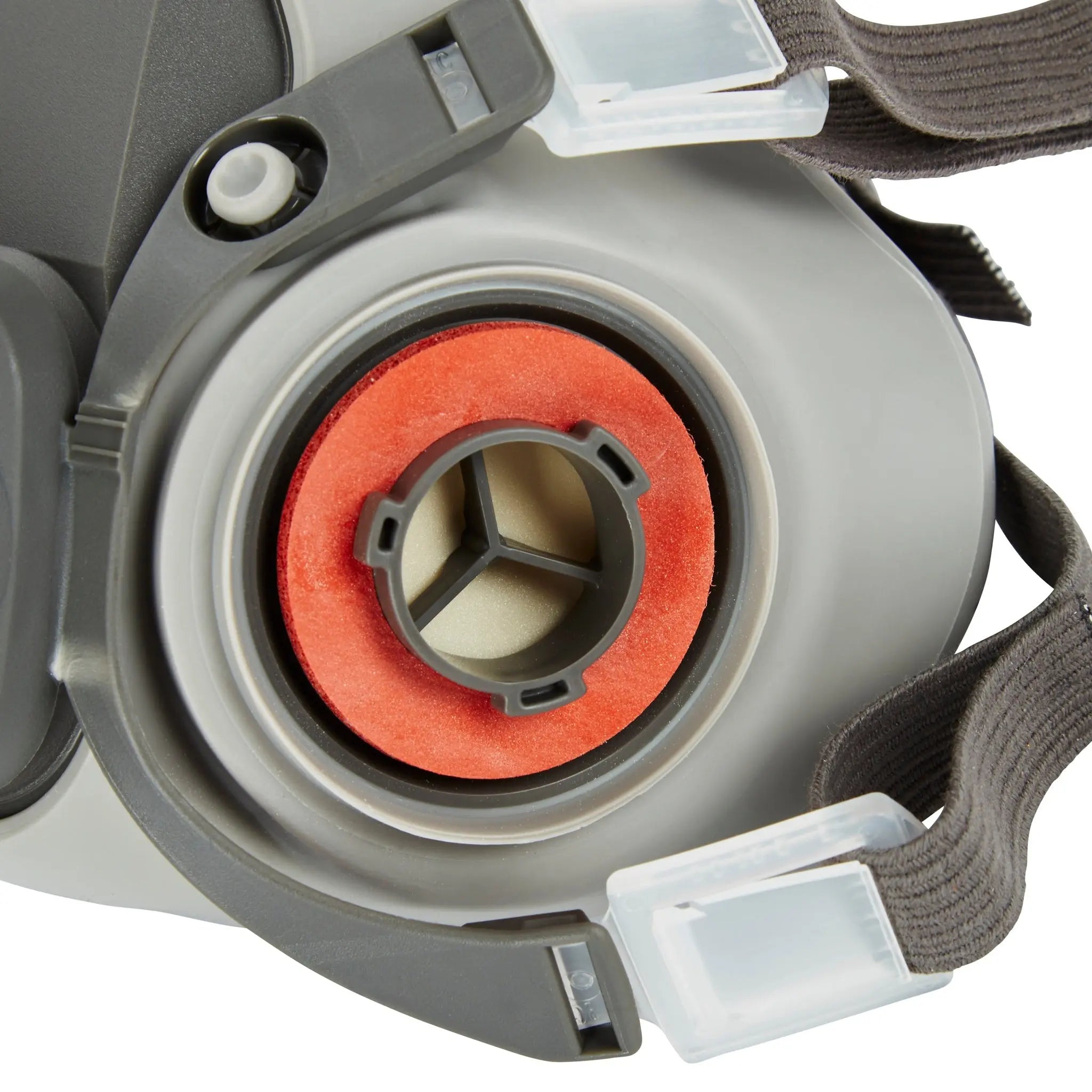3M 6000 Series Half Face Respirator, Gray, Closeup