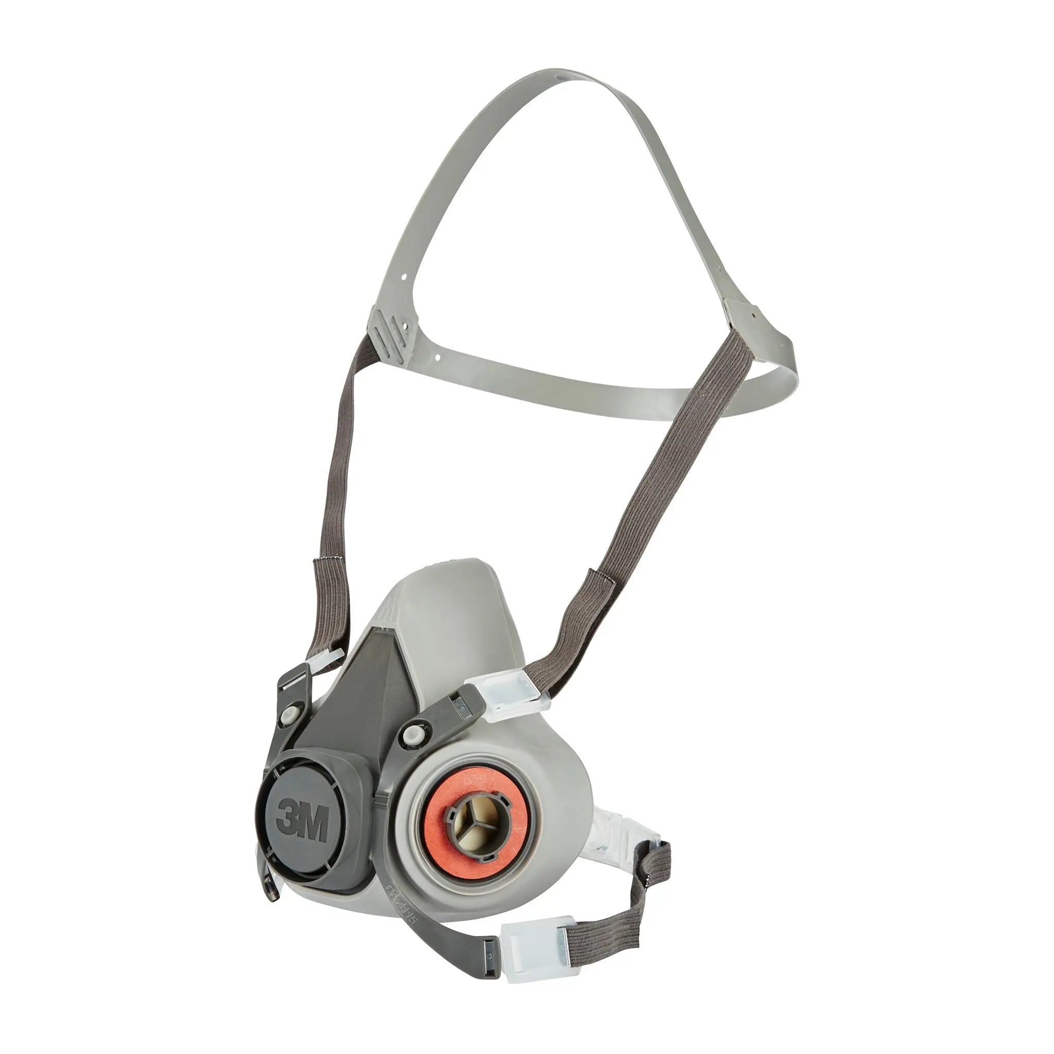 3M 6000 Series Half Face Respirator, Gray, Left Side