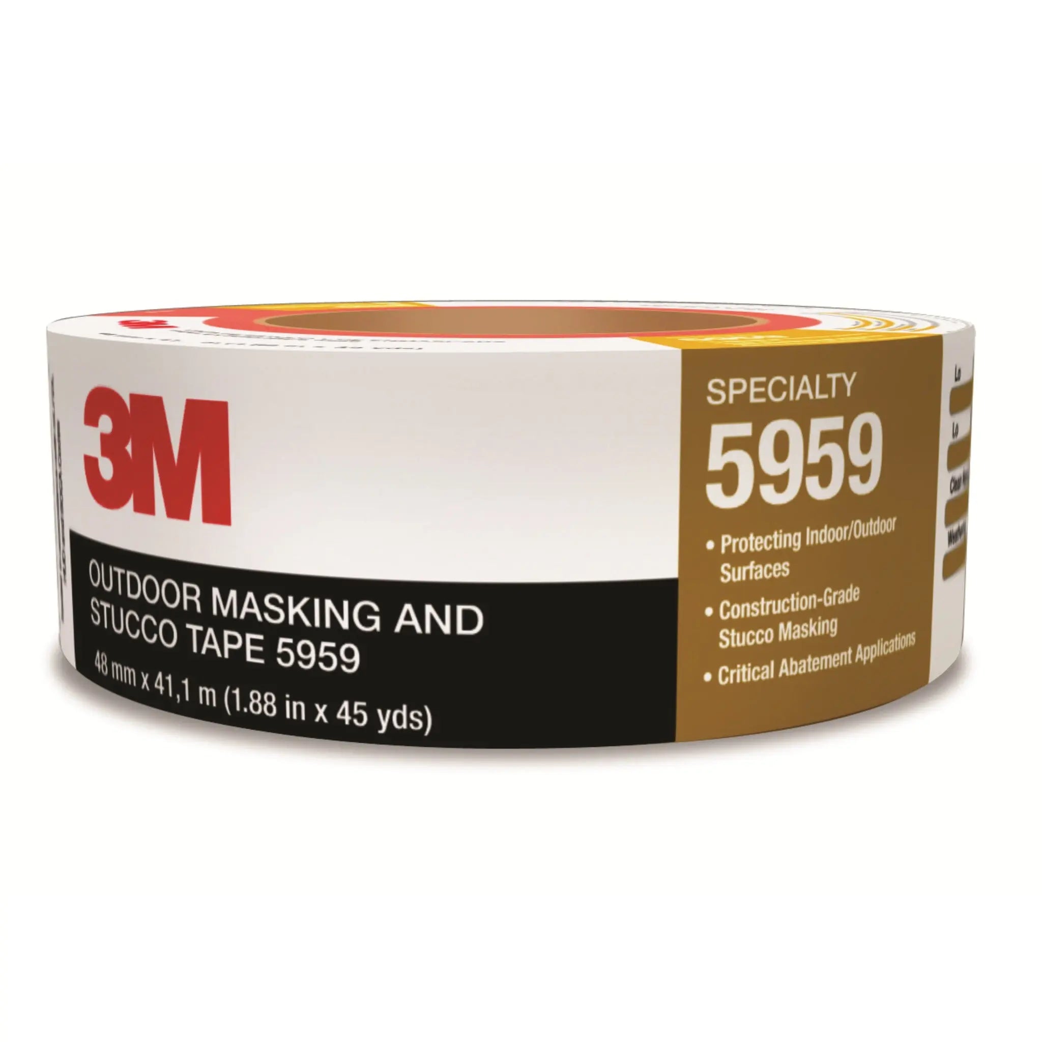 3M Outdoor Masking and Stucco Tape 5959 Red 48 mm x 41.1 m 12.0 mil, 1 Roll
