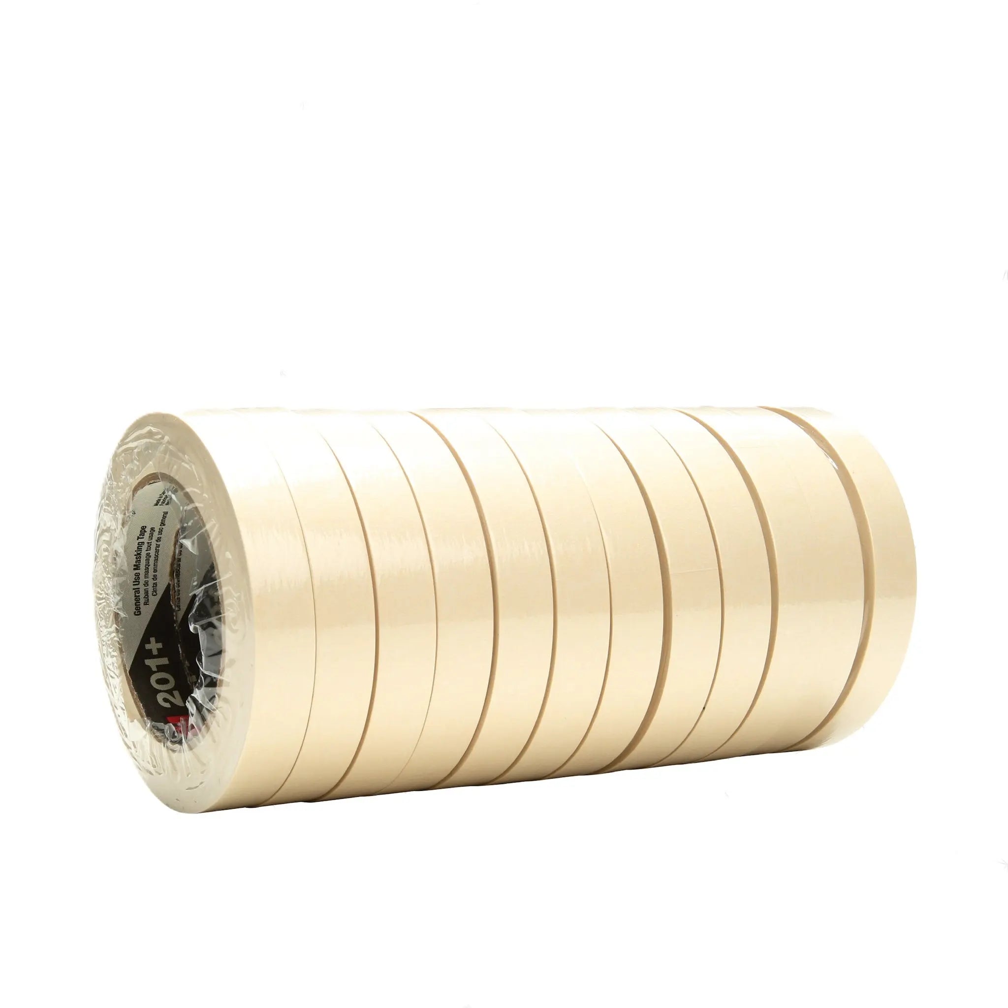 3M General Use Masking Tape 201+ Tan 18 mm x 55 m 4.4 mil, 1 Roll
