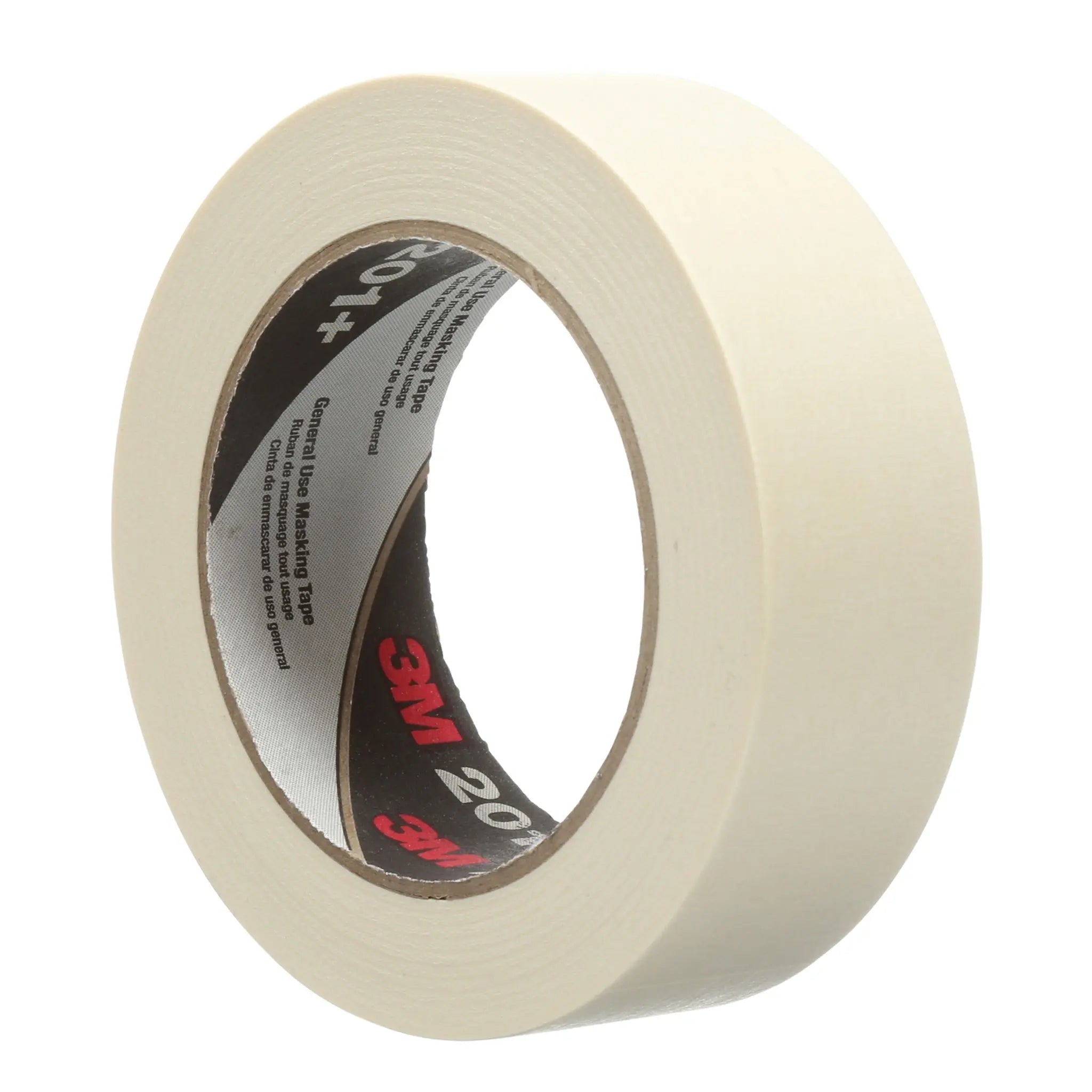 3M General Use Masking Tape 201+ Tan 36 mm x 55 m 4.4 mil, 1 Roll