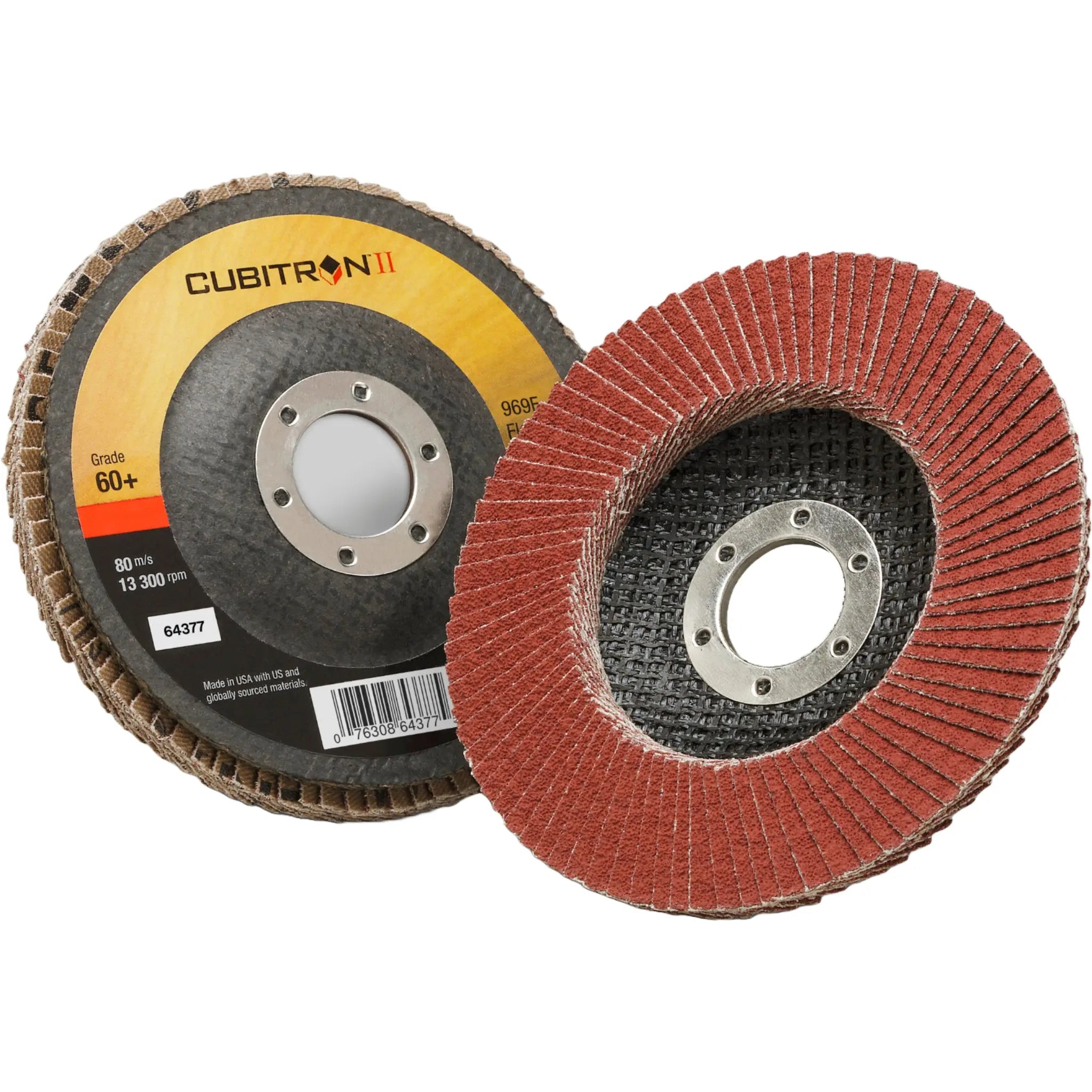 3M Cubitron II Flap Disc 969F 80+ T29 4 in x 5/8 in second image
