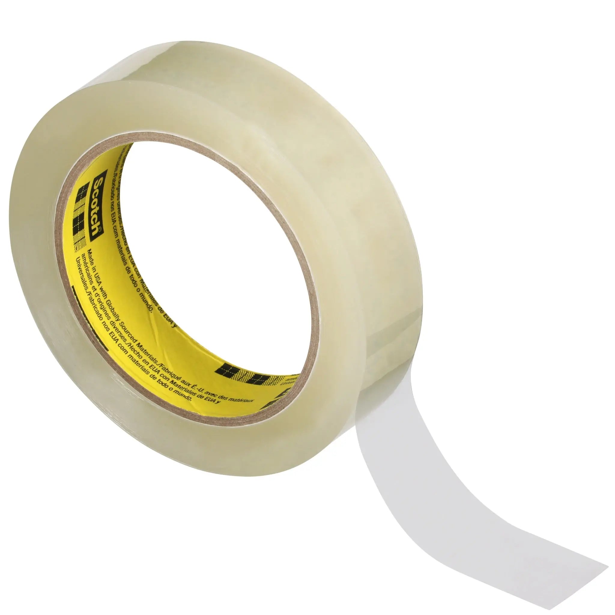 Scotch Light Duty Packaging Tape 600 High Clarity Clear 3/8 in x 72 yd, 1 Roll 
