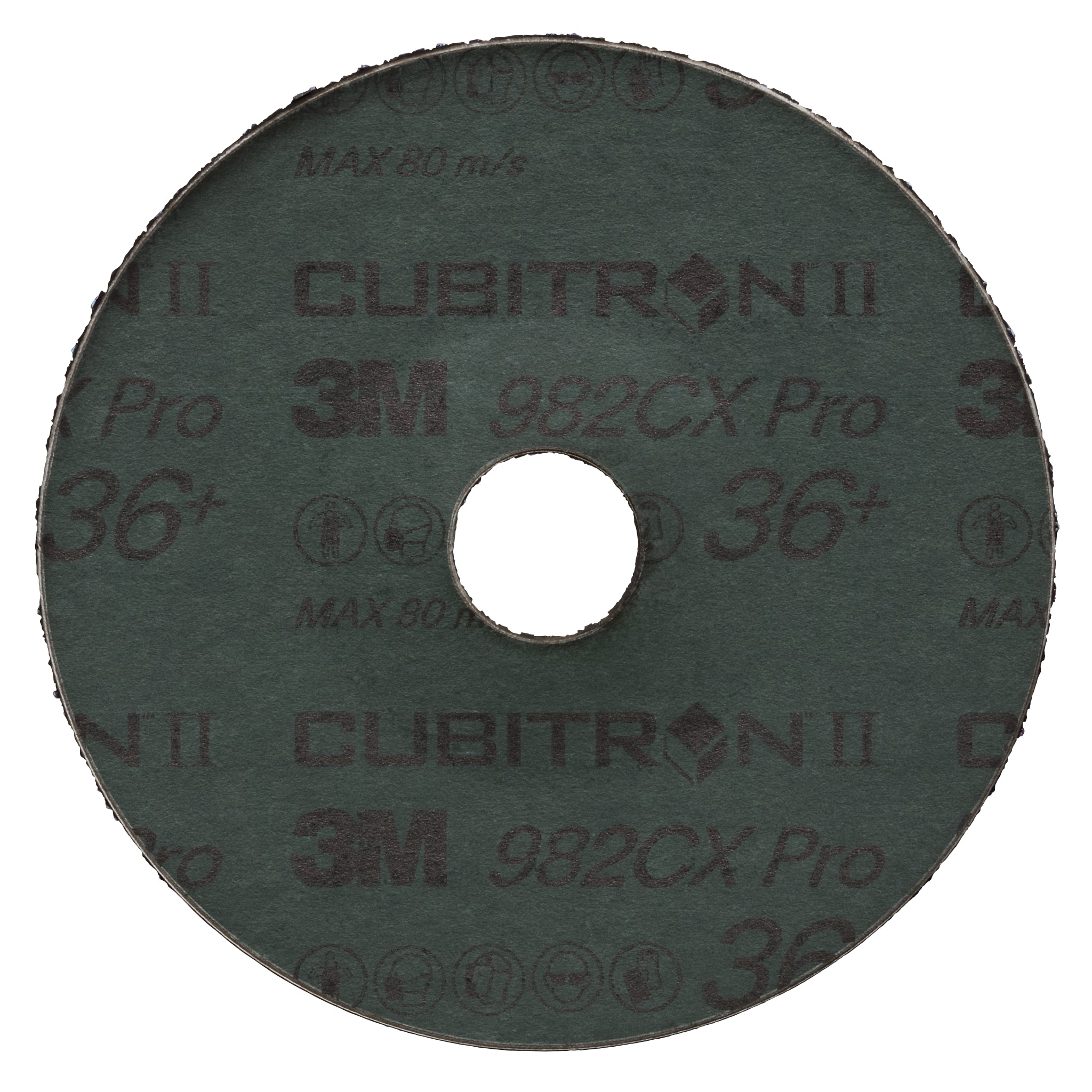 3M Cubitron II Fibre Disc 982CX Pro, 36+, 4-1/2 in x 7/8 in, Die 450E, 1 Each