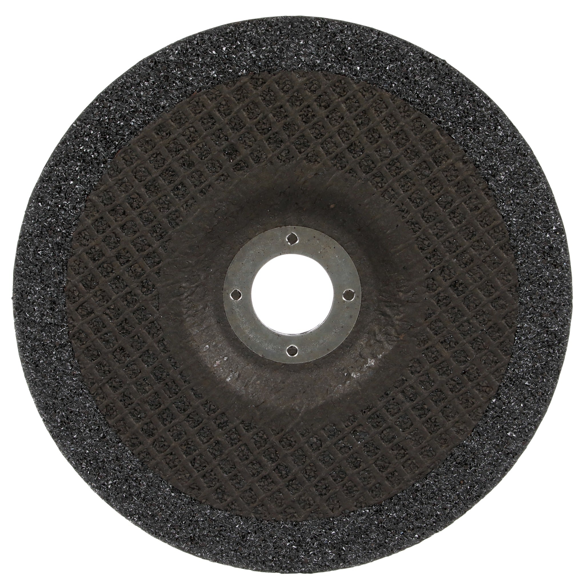 3M Cubitron 3 7100313193 Depressed Center Grinding Wheel, 90005, 36+, T27, 6 in x 1/4 in x 7/8 in, ANSI , Back View