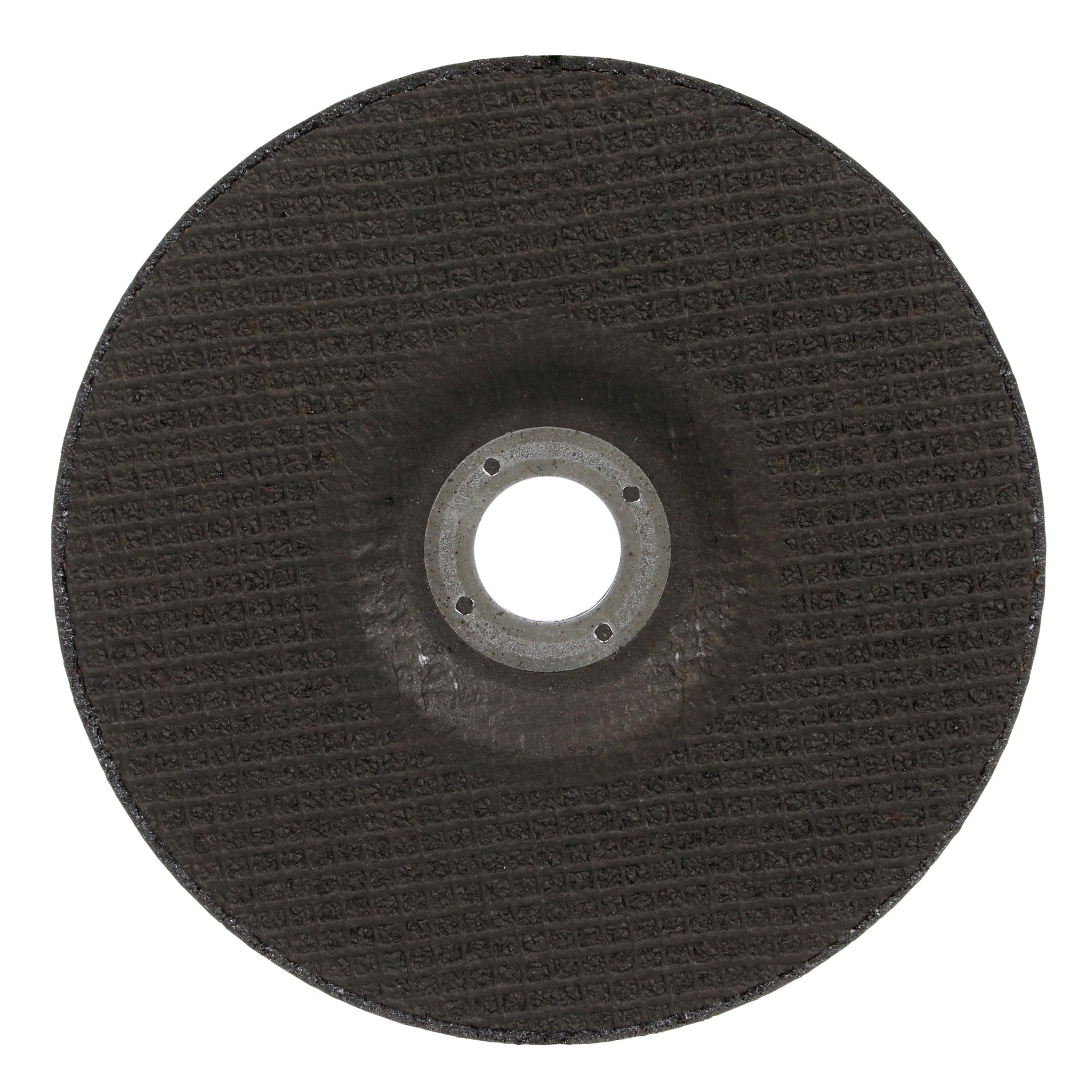 3M Cubitron 3 7100313586 Cut and Grind Wheel, 89162, 36+, T27, 6 in x 1/8 in x 7/8 in, ANSI, back view