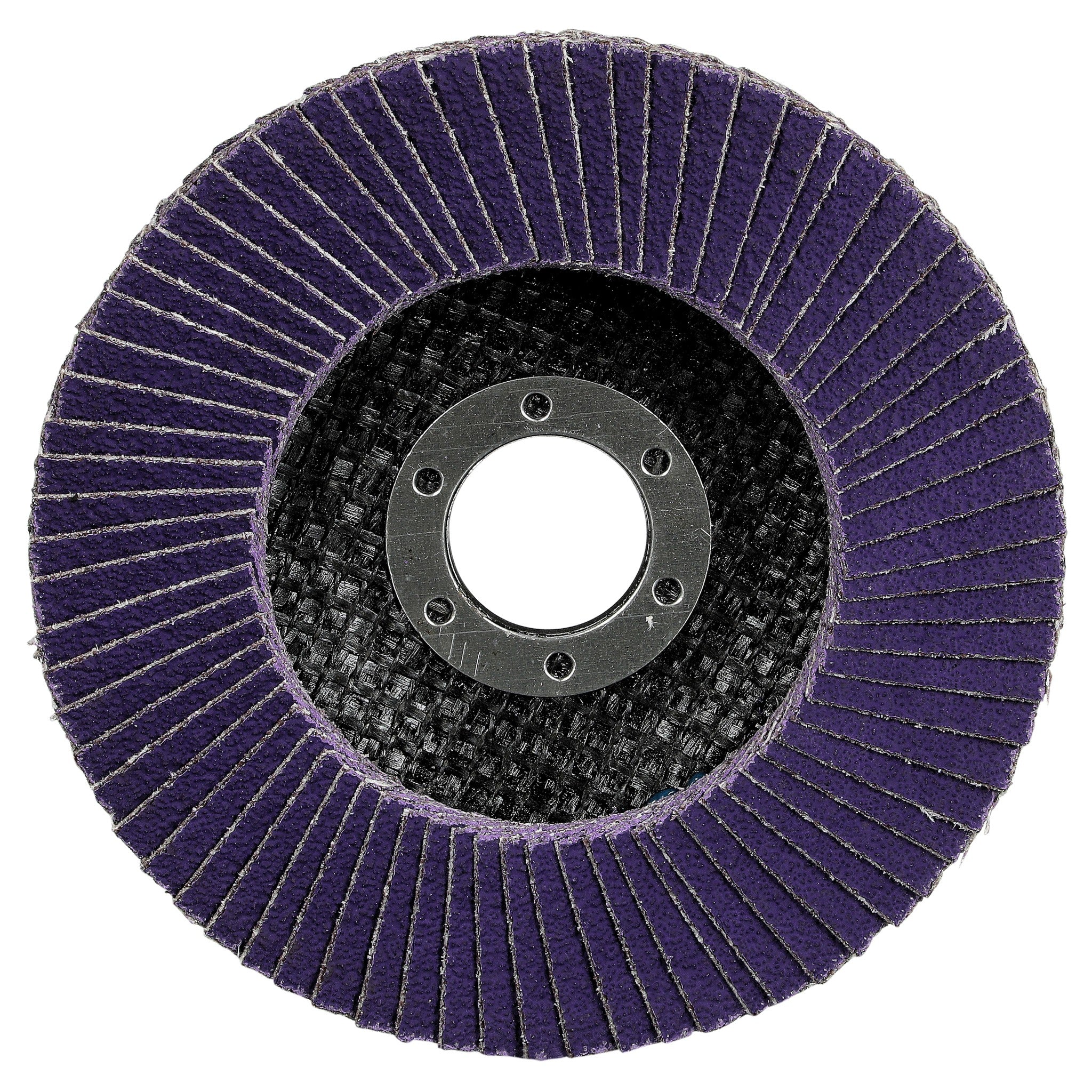 3M Cubitron 3 7100380348 Flap Disc 1169F, 60+, T27-Flat, 4-1/2 in x 7/8 in, Back View