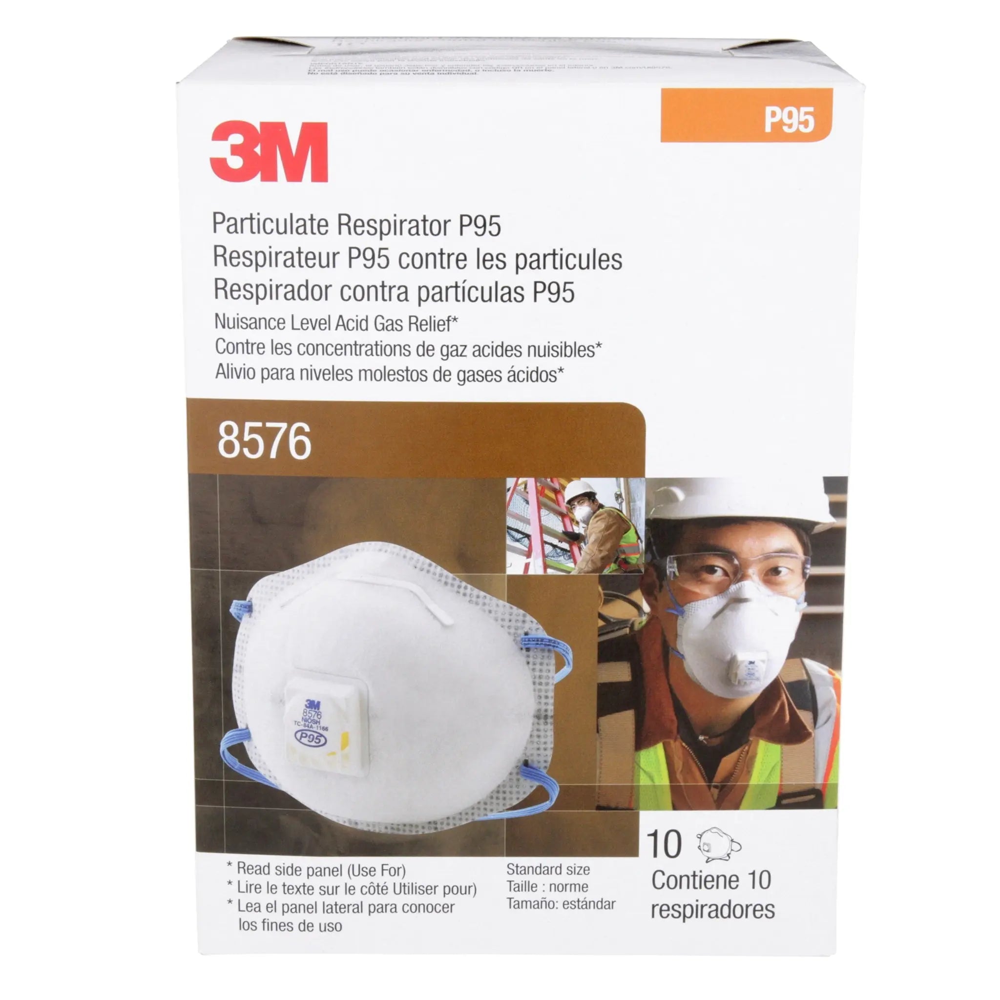 N95 Particulate Respirator 20枚×36箱バラ売り可〇 3M 8576 P95 Respirator with Nuisance Level Acid Gas Relief