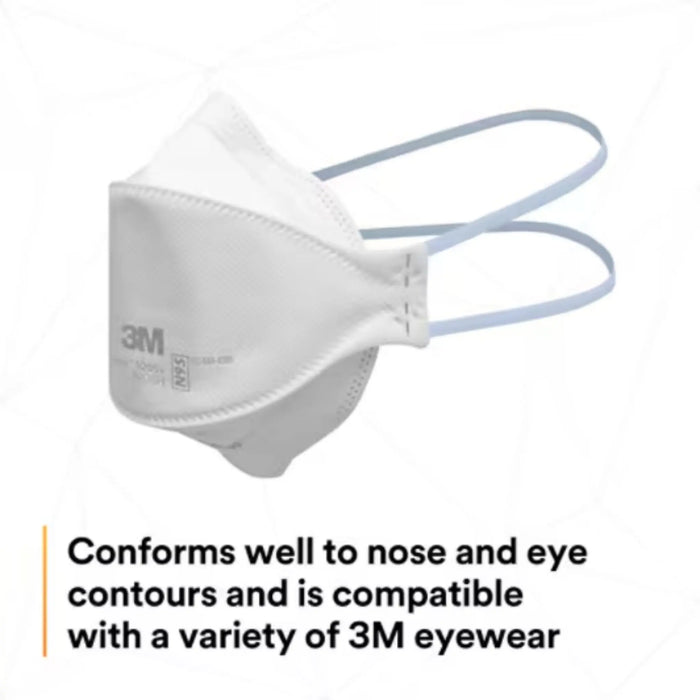 3M 9205+ N95 Aura Particulate Respirator Mask, White, Universal Fit