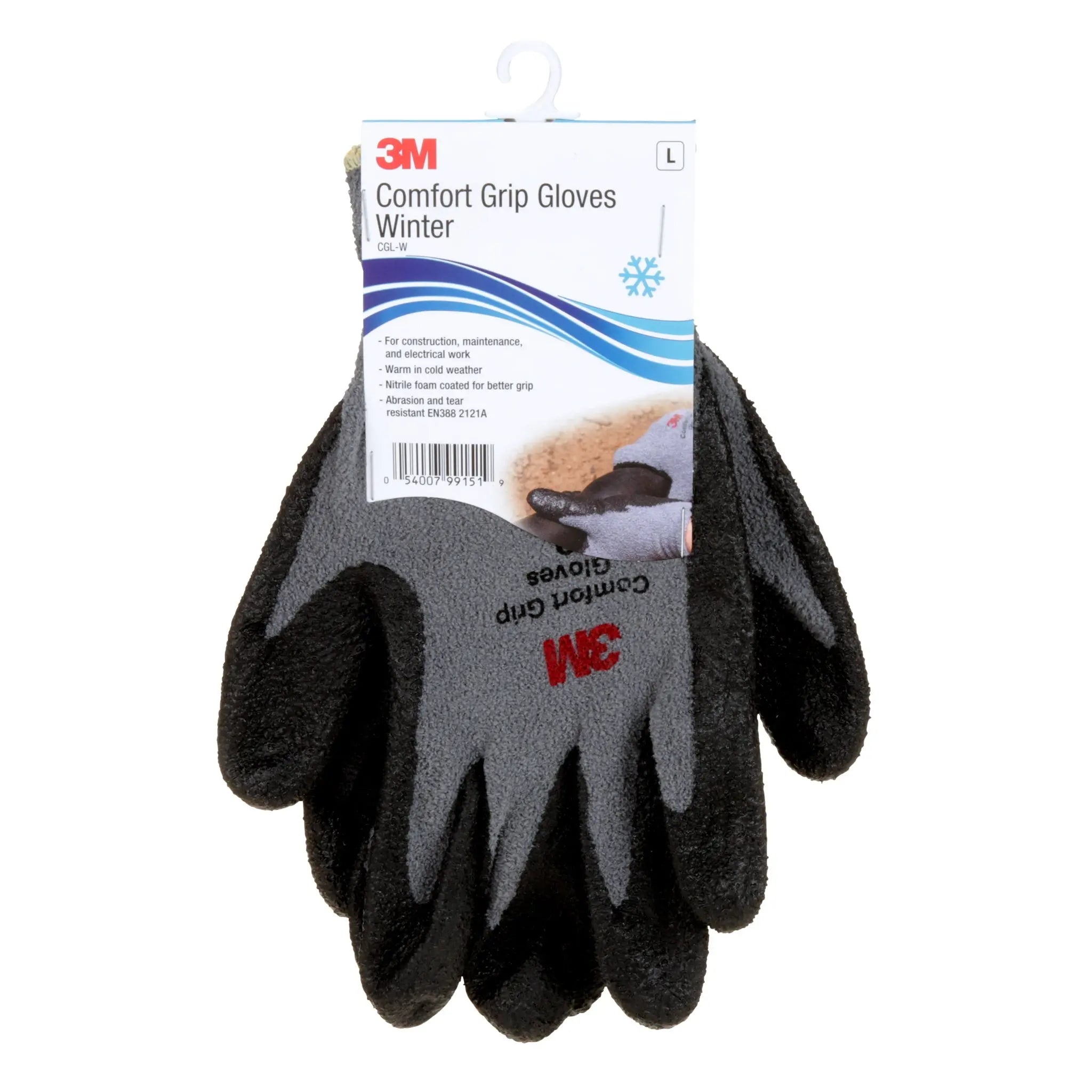 3M Comfort Grip Glove CGL-W, Winter, Size L, 1 Pair 