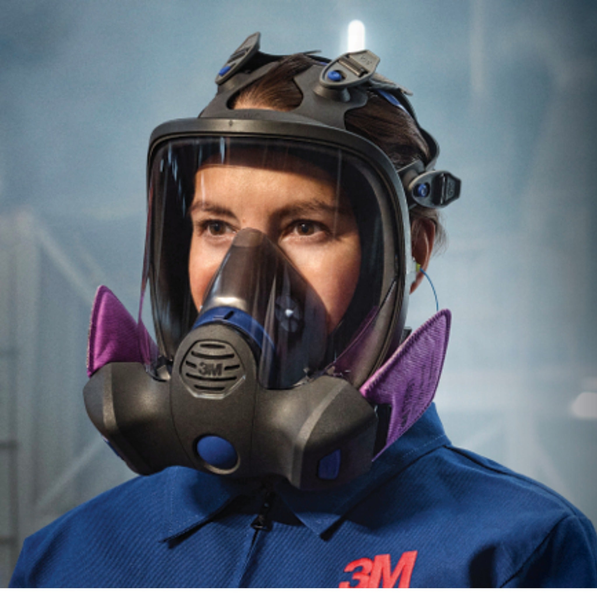 3M Secure Click FF-800 Series Full Facepiece Reusable Respirator, Black, 1 Each 