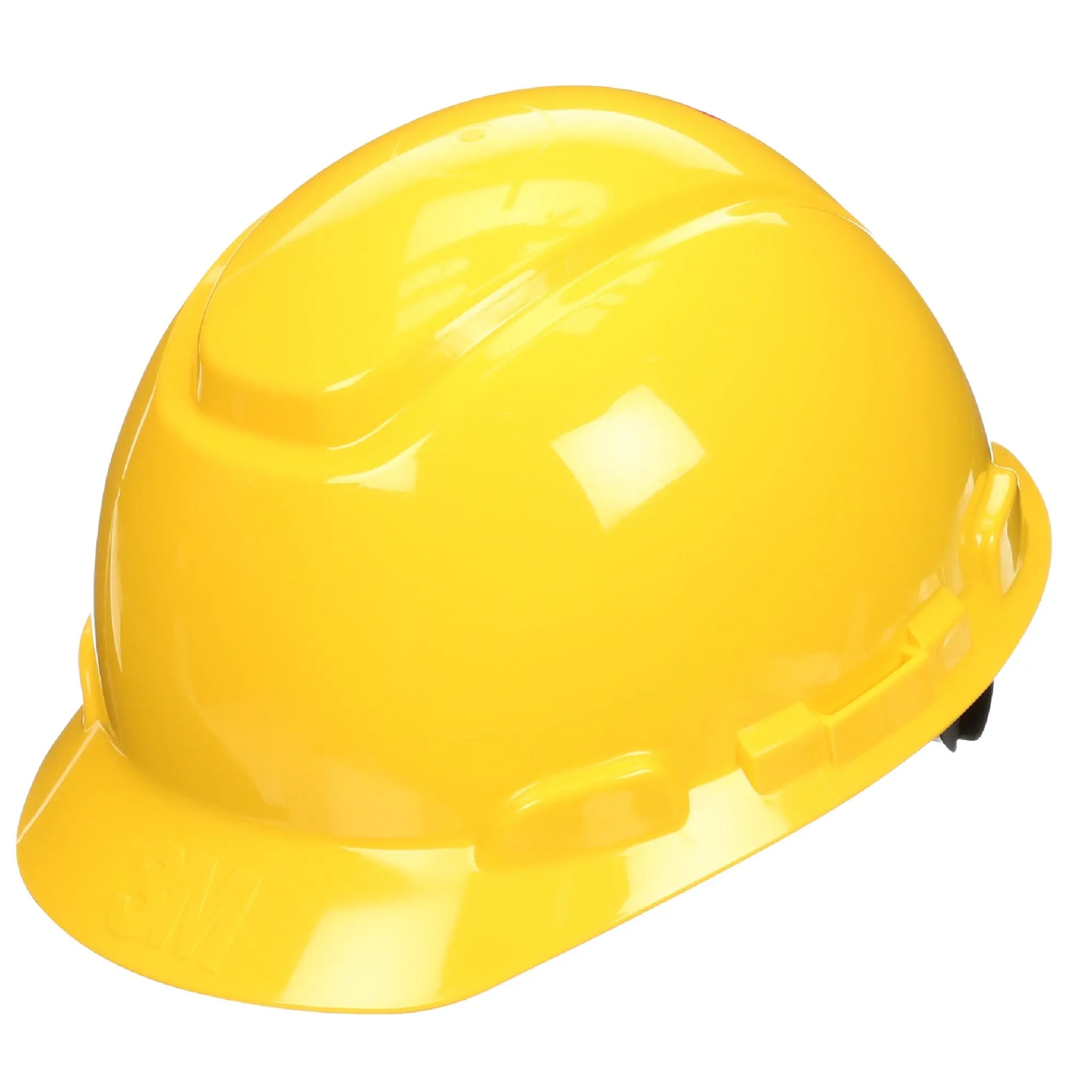 3M SecureFit Hard Hat H-702SFR-UV, Yellow, 4-Point Pressure Diffusion Ratchet Suspension, with UVicator, 20 ea/Case 