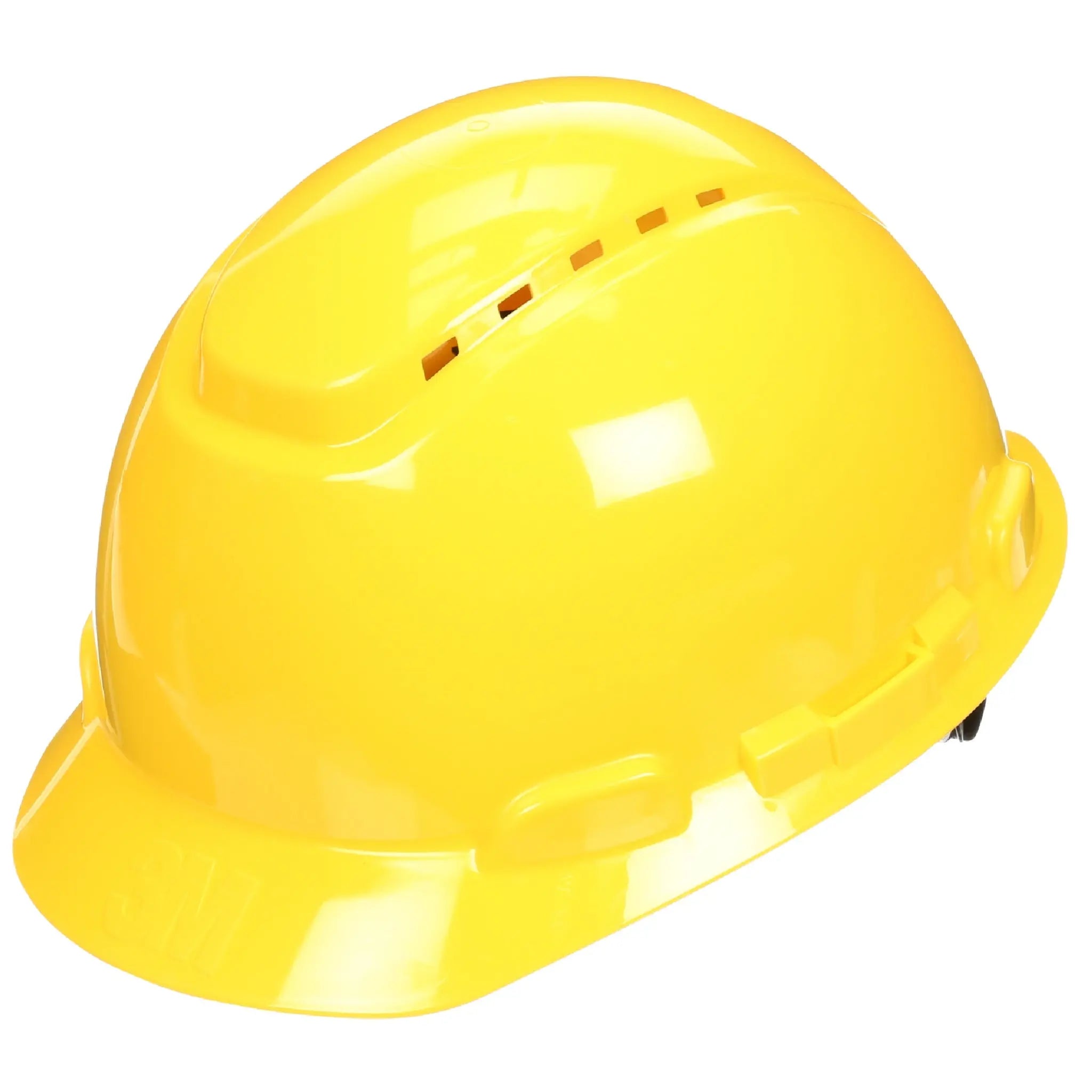 3M SecureFit Hard Hat H-702SFV-UV, Yellow, Vented, 4-Point Pressure Diffusion Ratchet Suspension, with UVicator, 20 ea/Case 