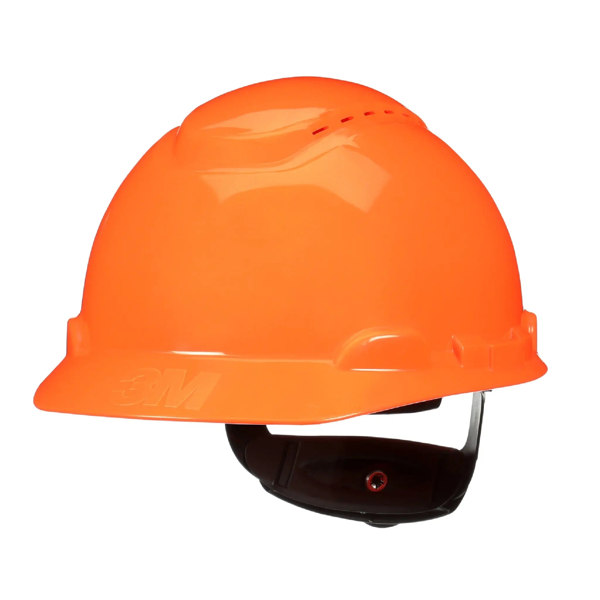 3M SecureFit Hard Hat H-707SFV-UV, Hi-Vis Orange, Vented, 4-Point Pressure Diffusion Ratchet Suspension, with UVicator, 20 ea/CS 
