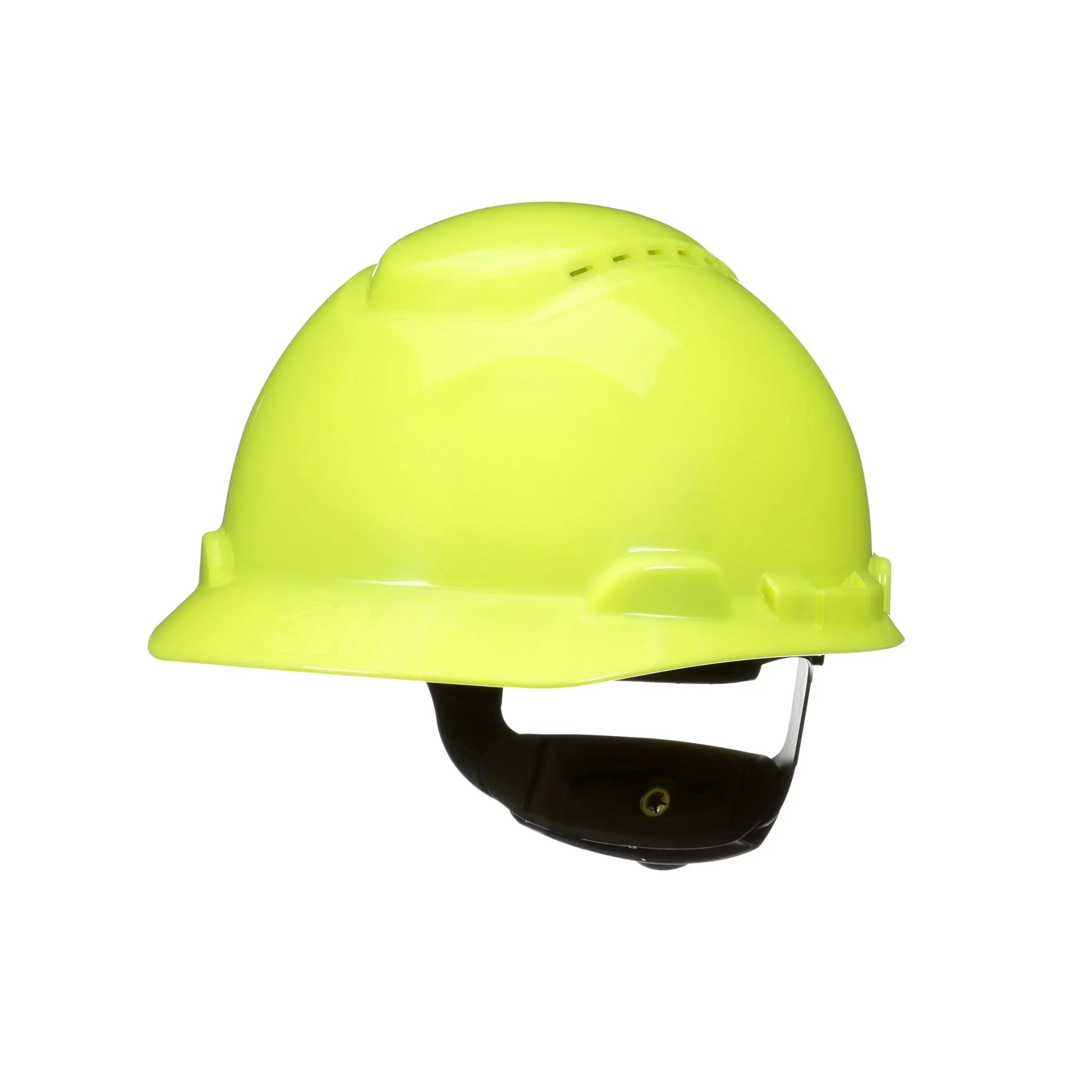 3M SecureFit Hard Hat H-709SFV-UV, Hi-Vis Yellow, Vented, 4-Point Pressure Diffusion Ratchet Suspension, with Uvicator, 20 ea/CS 