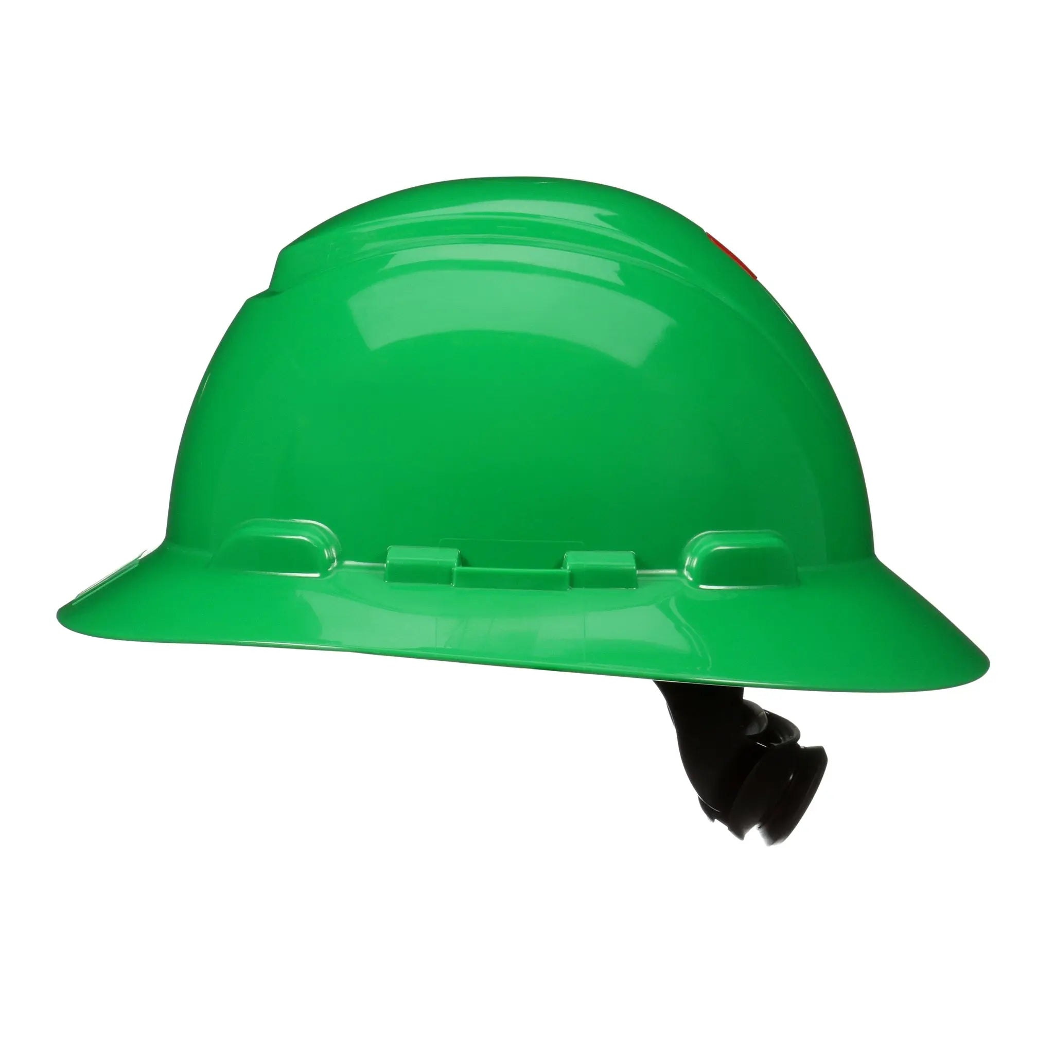 3M SecureFit Full Brim Hard Hat H-804SFR-UV, Green 4-Point Pressure Diffusion Ratchet Suspension, with Uvicator, 20 ea/Case 