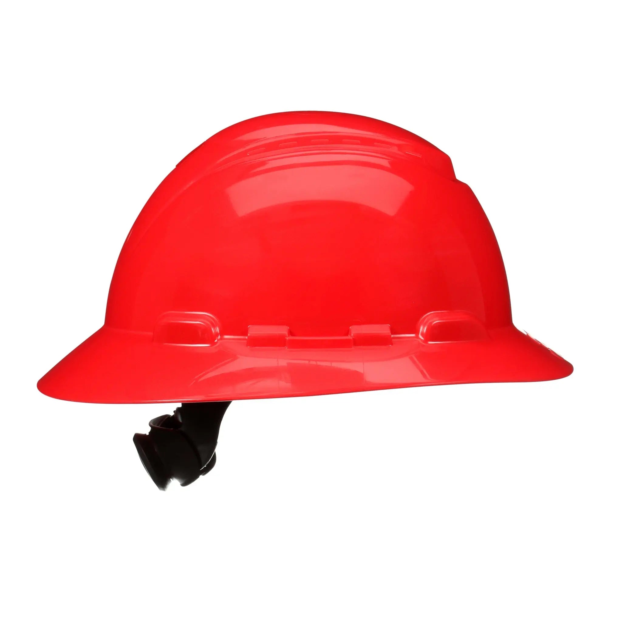 3M SecureFit Full Brim Hard Hat H-805SFR-UV, Red 4-Point Pressure Diffusion Ratchet Suspension, with Uvicator, 20 ea/Case 