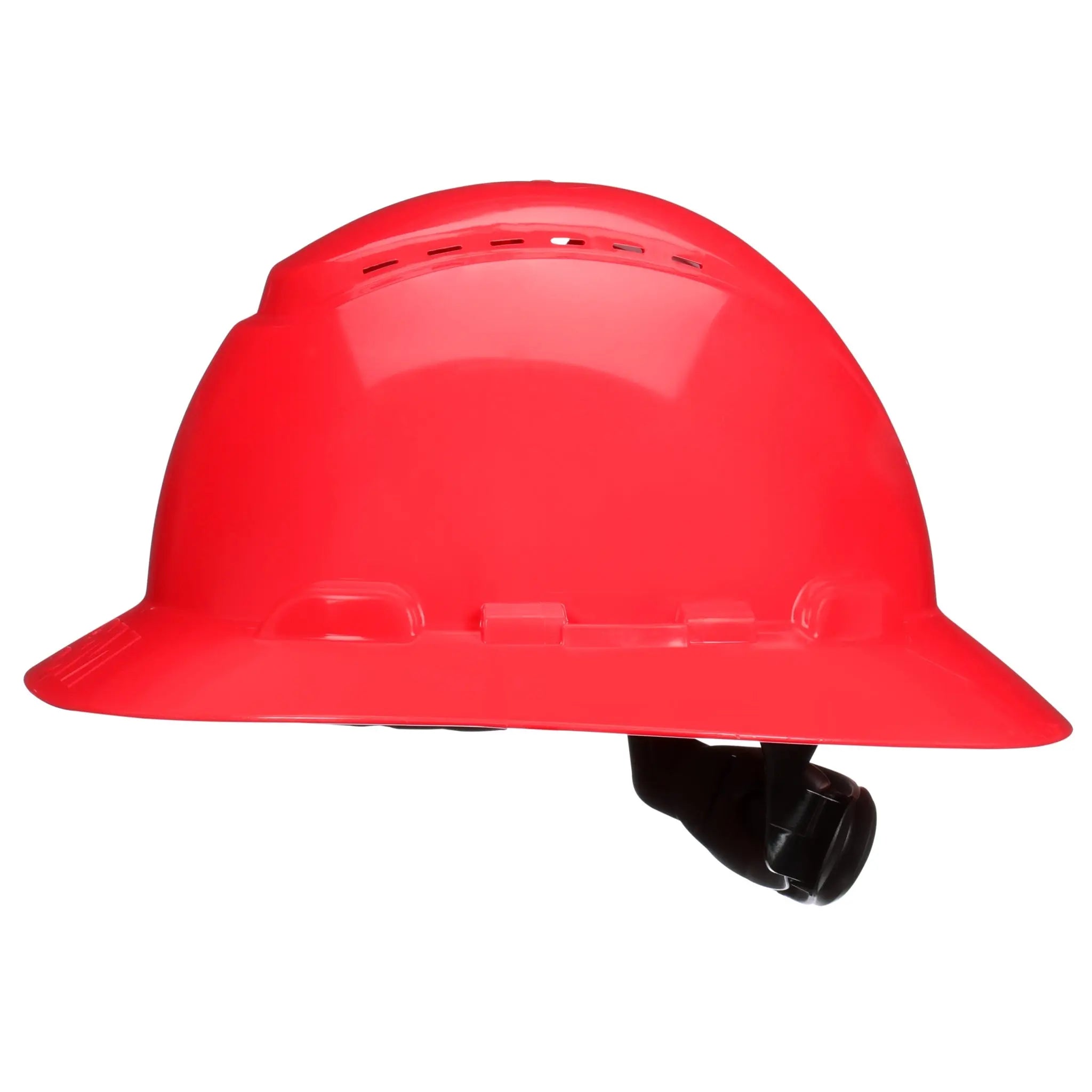 3M SecureFit Full Brim Hard Hat H-805SFV-UV, Red Vented, 4-Point Pressure Diffusion Ratchet Suspension, with Uvicator, 20ea/Case 