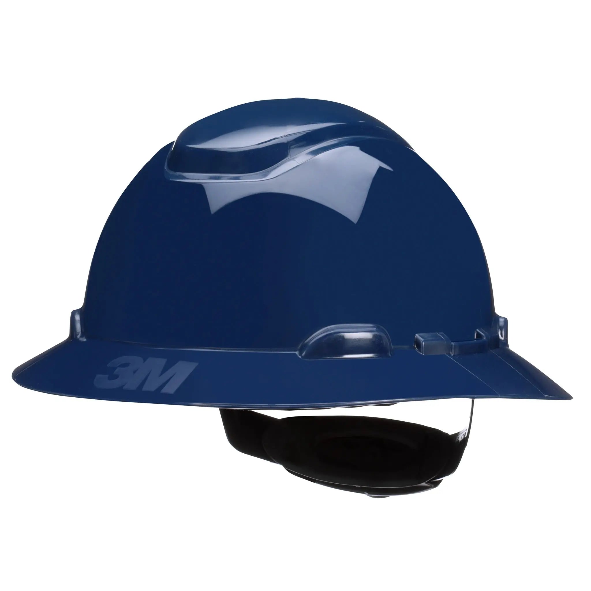 3M SecureFit Full Brim Hard Hat H-810SFR-UV, Navy Blue, 4-Point Pressure Diffusion Ratchet Suspension, with UVicator, 20 ea/Case 