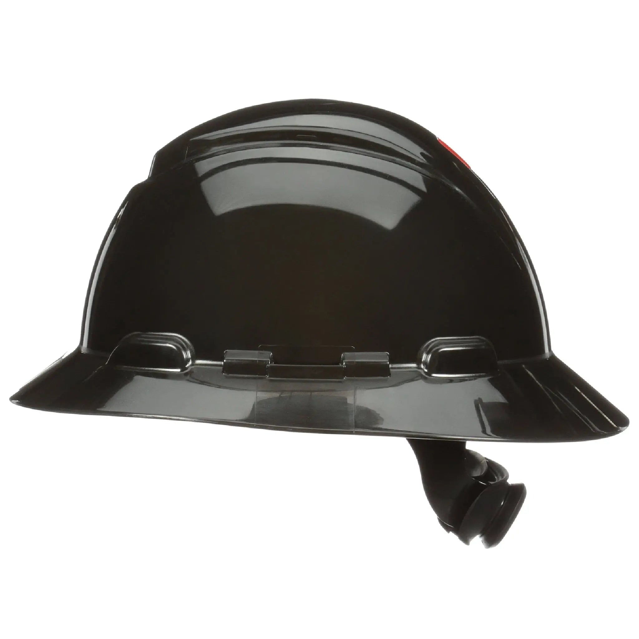 3M SecureFit Full Brim Hard Hat H-812SFR-UV, Black, 4-Point Pressure Diffusion Ratchet Suspension, with Uvicator, 20 ea/Case 