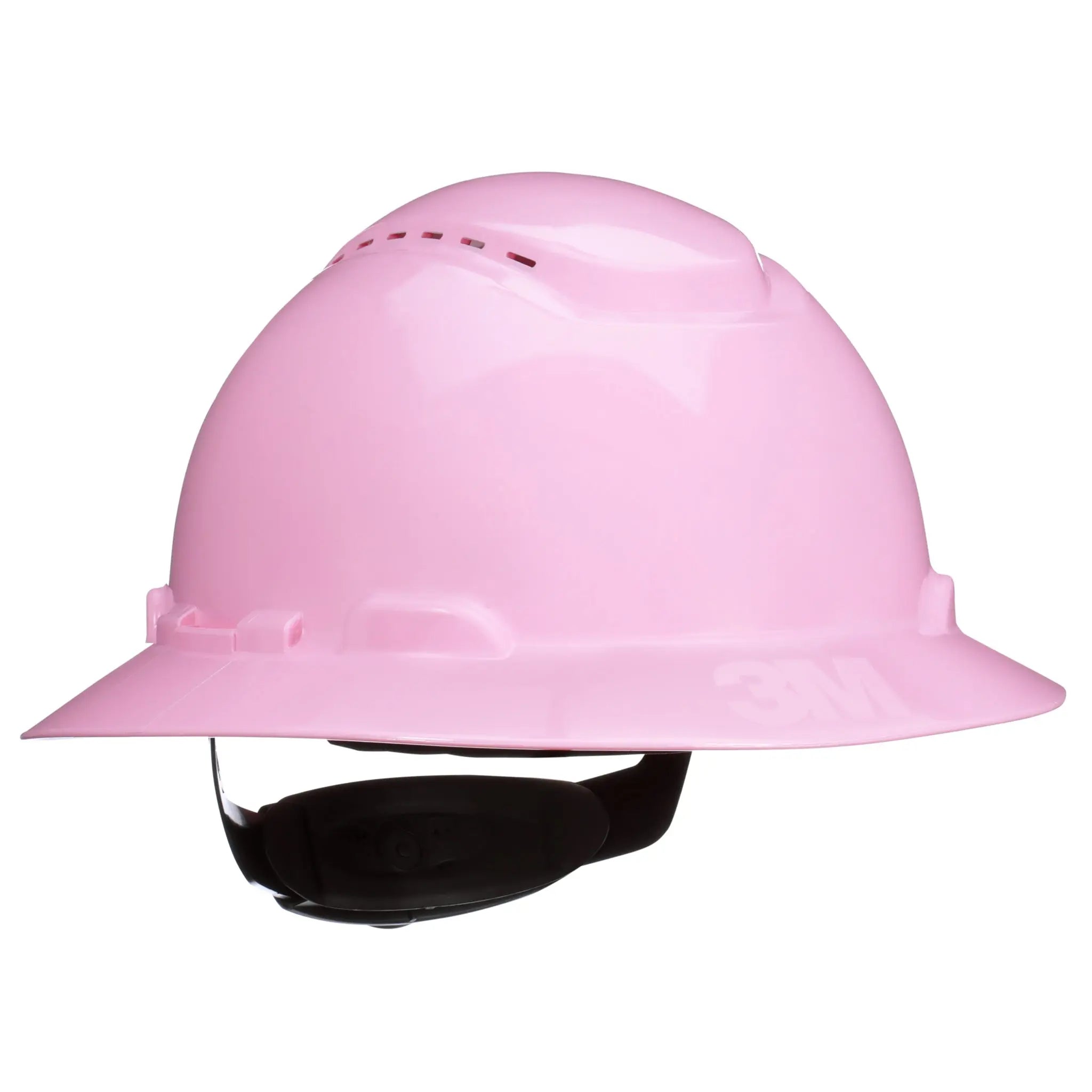 3M SecureFit Full Brim Hard Hat H-813SFV-UV, Pink, Vented, 4-Point Pressure Diffusion Ratchet Suspension, with UVicator, 20ea/CS 
