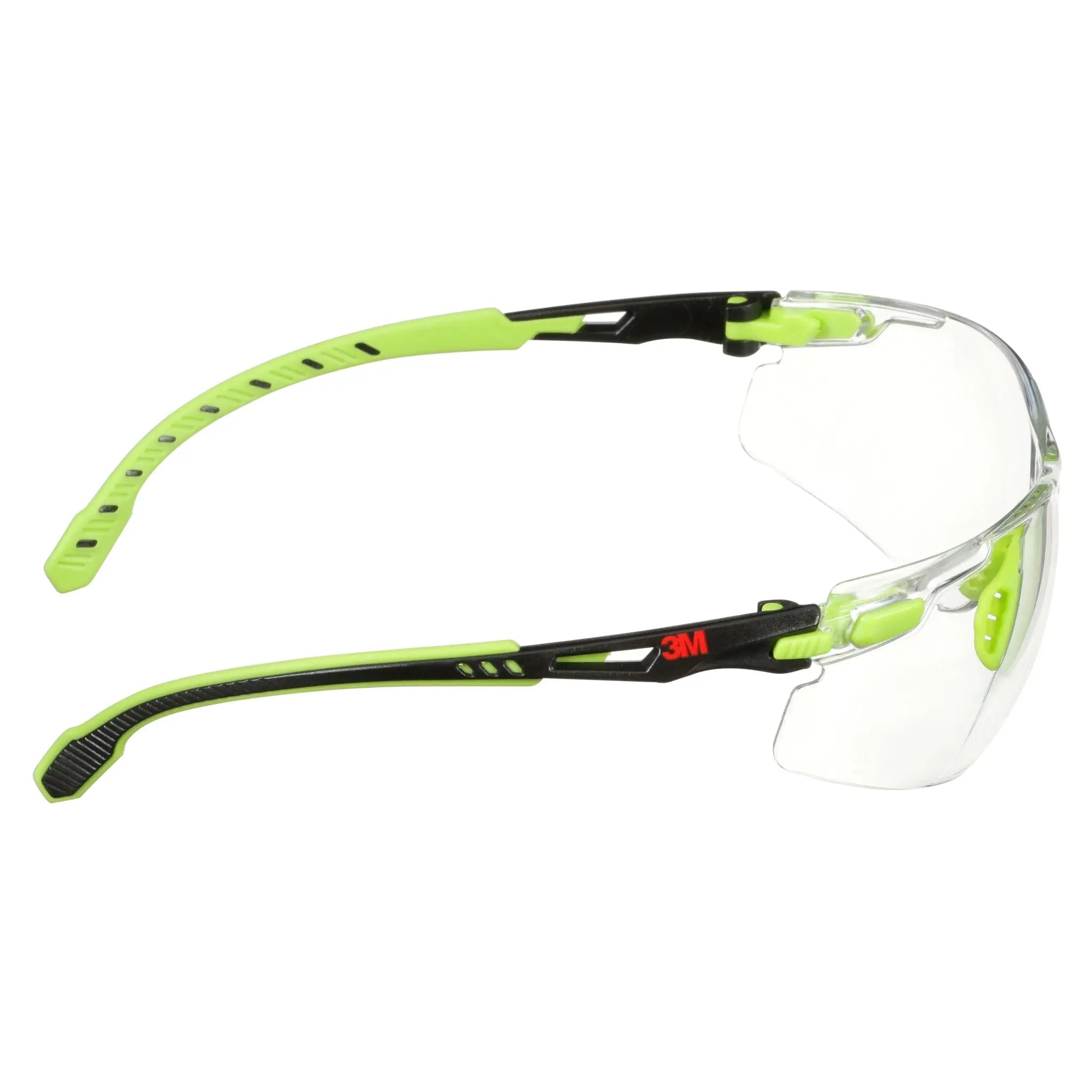 3M Solus 1000 Series S1201SGAF-TKT, Grn/Blk, Scotchgard Anti-Fog Coating, Clear AF-AS Lens, TPE/Strap, 20 ea/Case 